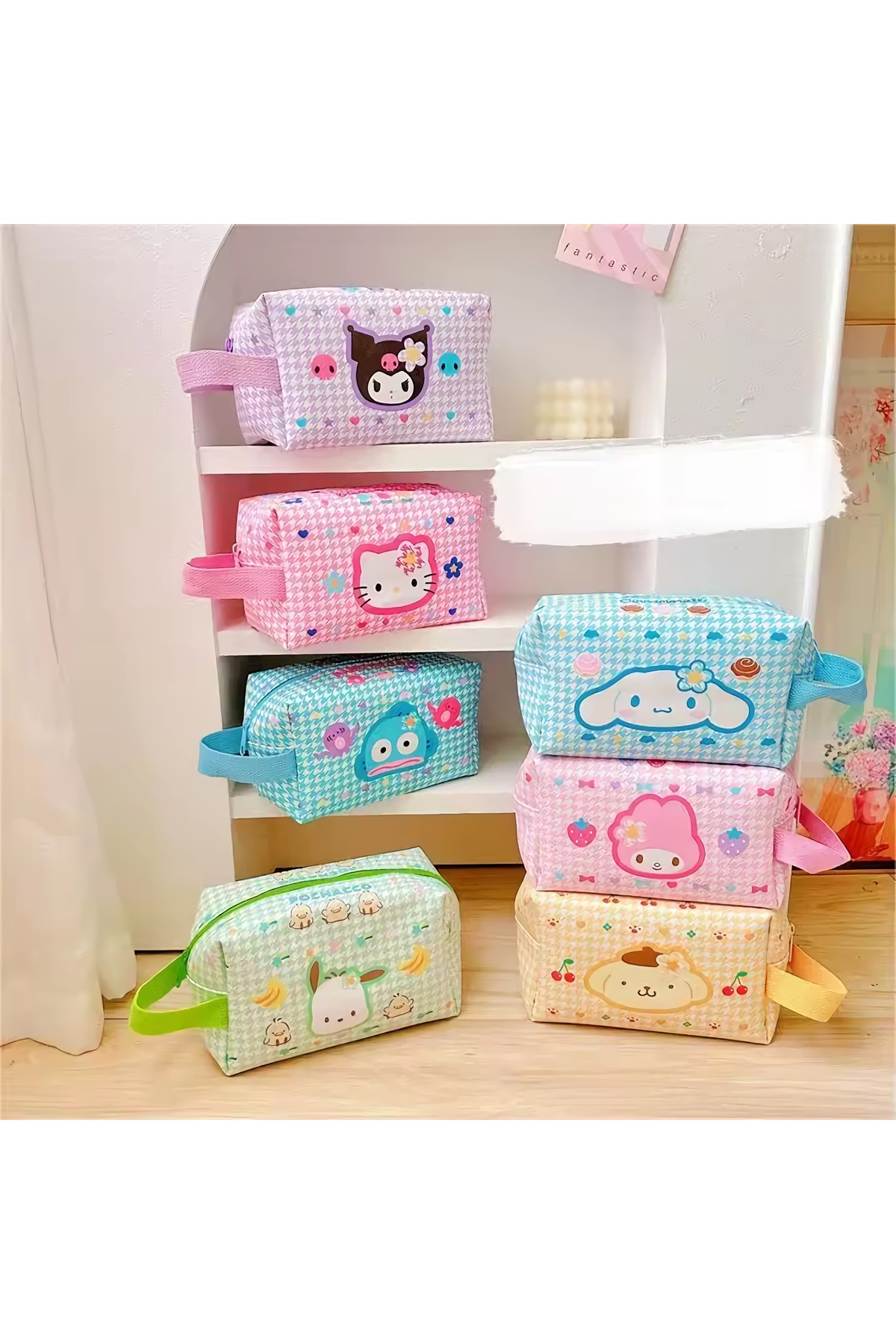 BSB GLOBAL Hello Kitty Y2k Sanrio Makyaj Çantası Seyahat El Çantası Kalemlik Doğum Günü Hediyesi fotoğrafı 7 (önizleme)