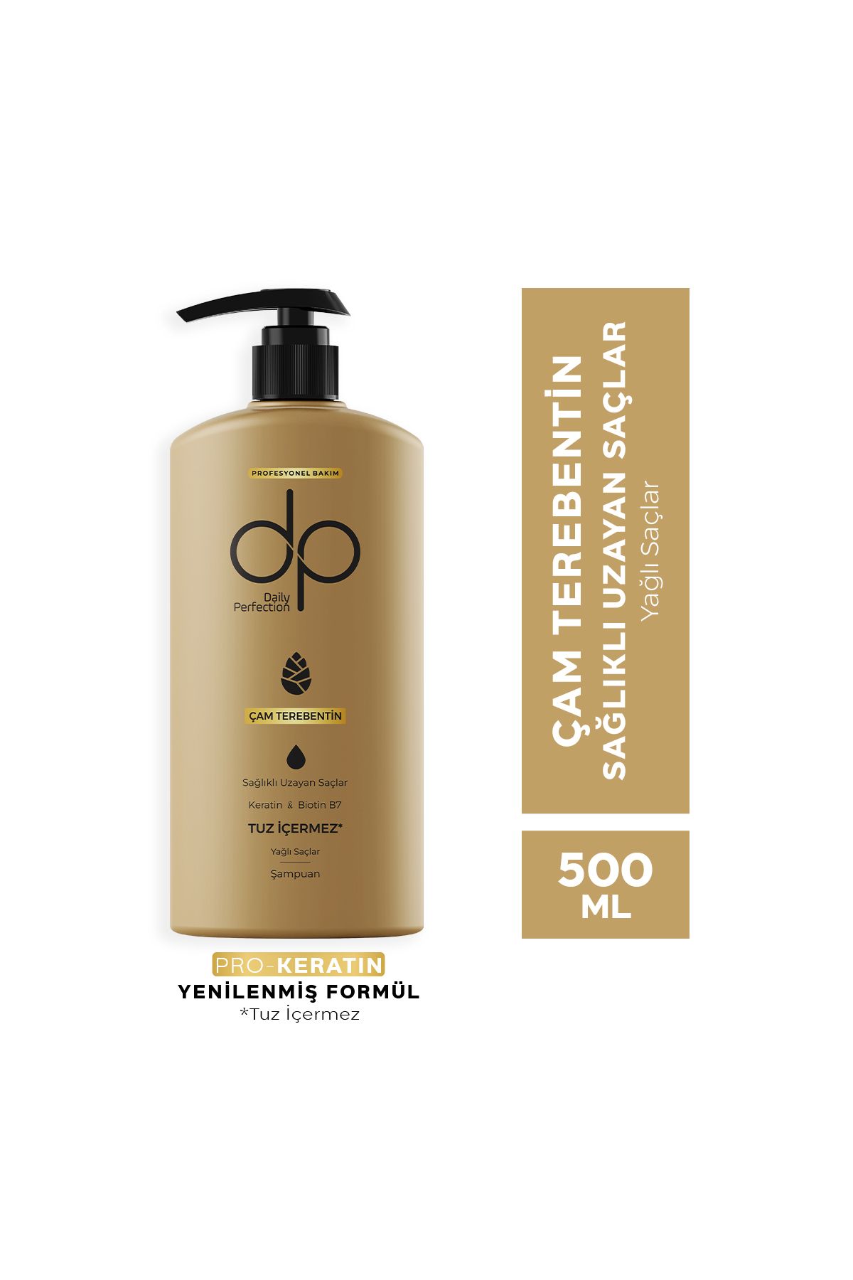 dp Daily Perfection-Pine Turpentine 500 Ml and 350 Ml Hair Care Cream - Salt-Free Shampoo 2