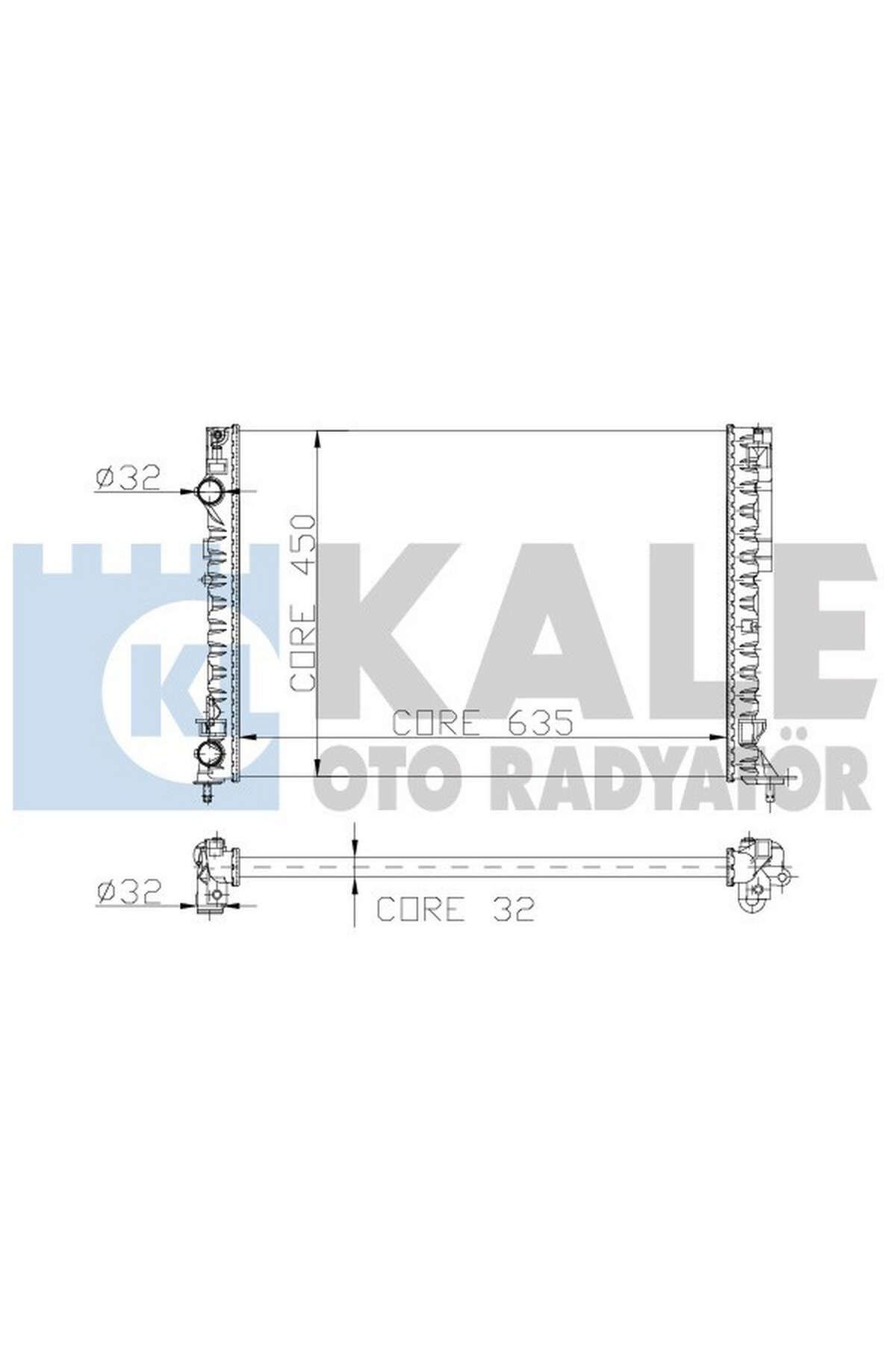 KALE MOTOR SU RADYATÖRÜ [ RENAULT LAGUNA 1997-2001, ESPACE III 1999-2002 1.6/1.8/2.0/1.9D KLİ 540133