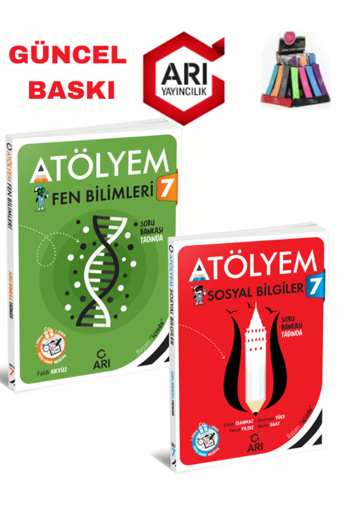 Arı Yayıncılık 2024-2025 Müfredat 7.Sınıf Atölyem Fen-Sosyal Soru Bankası+Yazılı Eki+Kalemlik
