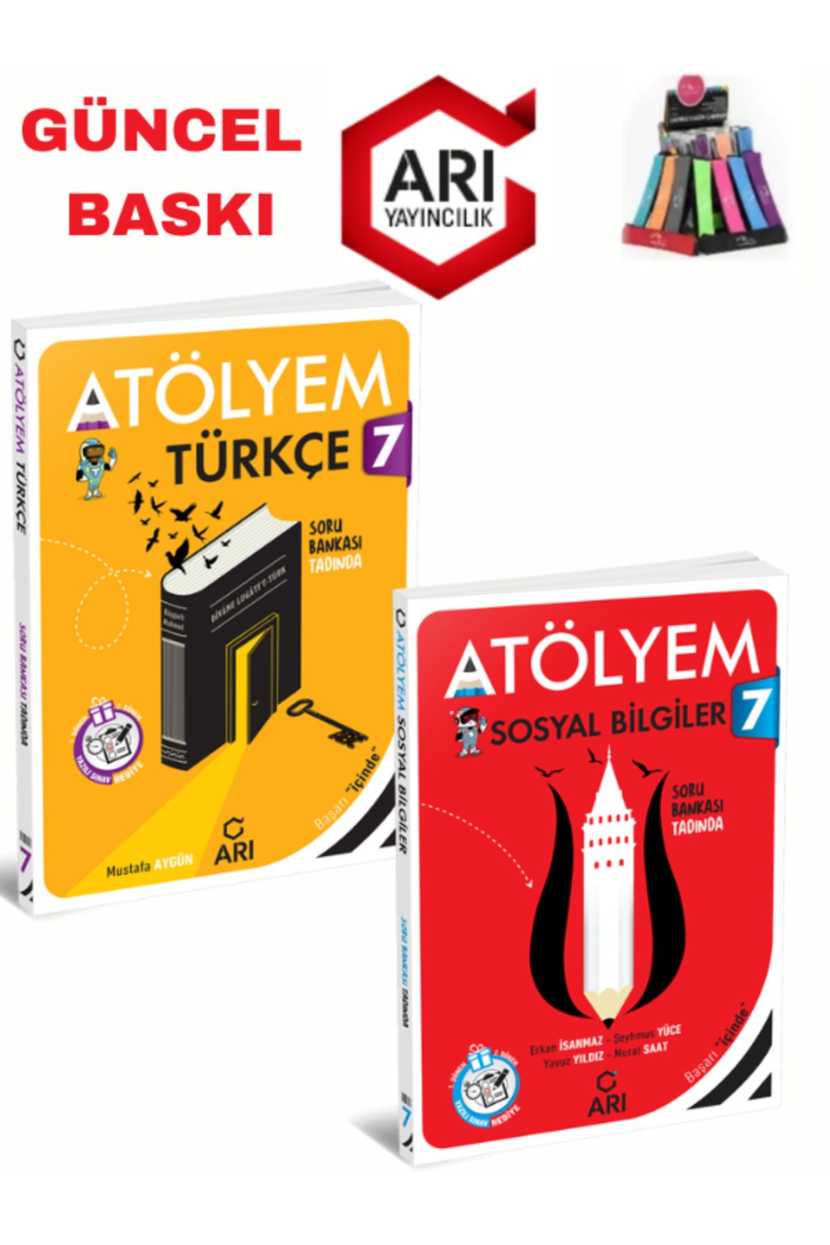 Arı Yayıncılık 2024-2025 Müfredat 7.Sınıf Atölyem Türkçe-Sosyal Soru Bankası+Yazılı Eki+Kalemlik