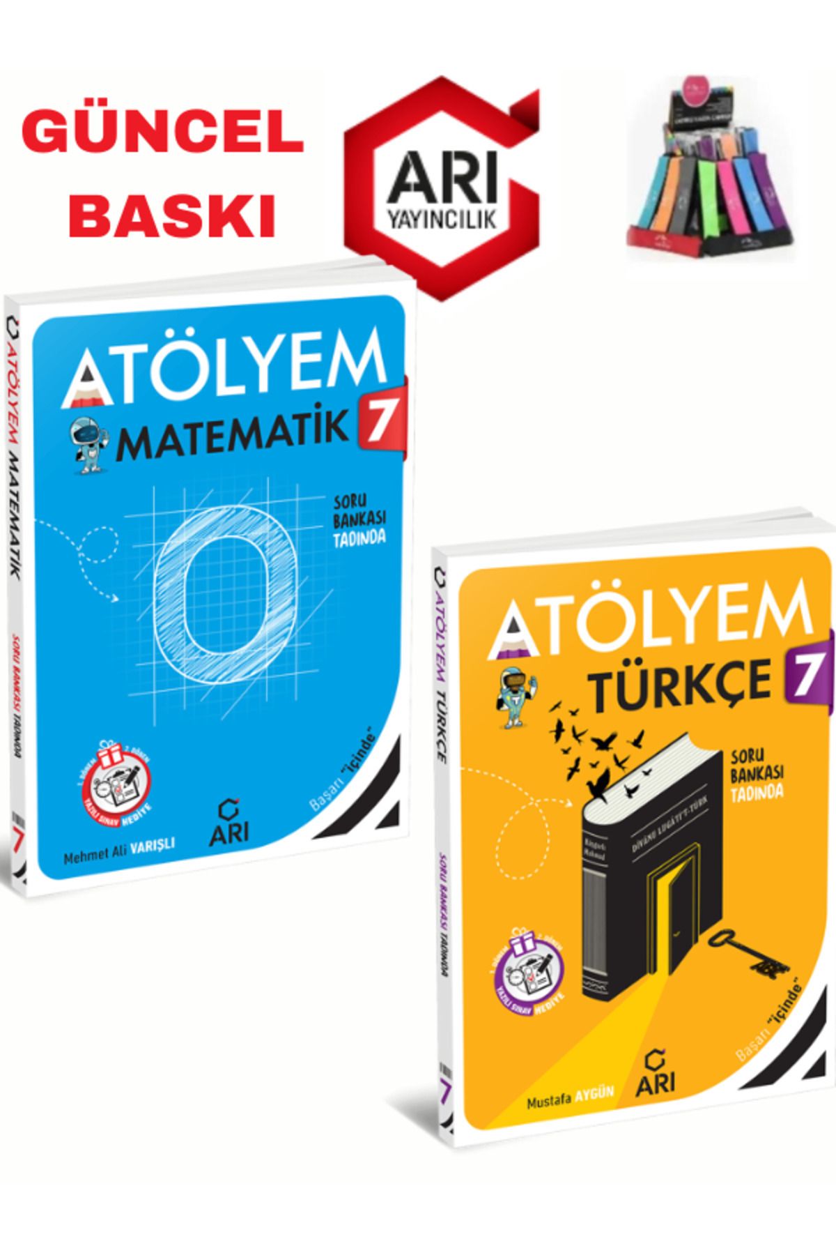 Arı Yayıncılık 2024-2025 Müfredat 7.Sınıf Atölyem Matematik-Fen Soru Bankası+Yazılı Eki+Kalemlik