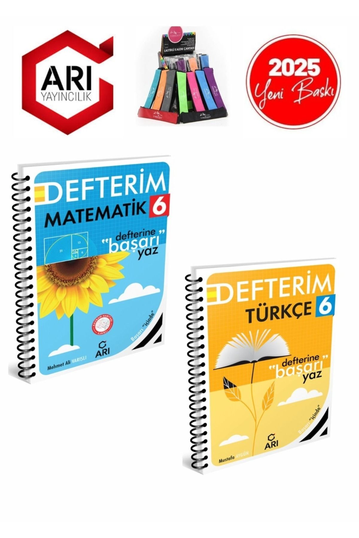 Arı Yayıncılık 2024-2025 Müfredat 6.Sınıf Matematik-Türkçe Konu Anlatımlı Defter Seti(2Kitap)+Kalemlik