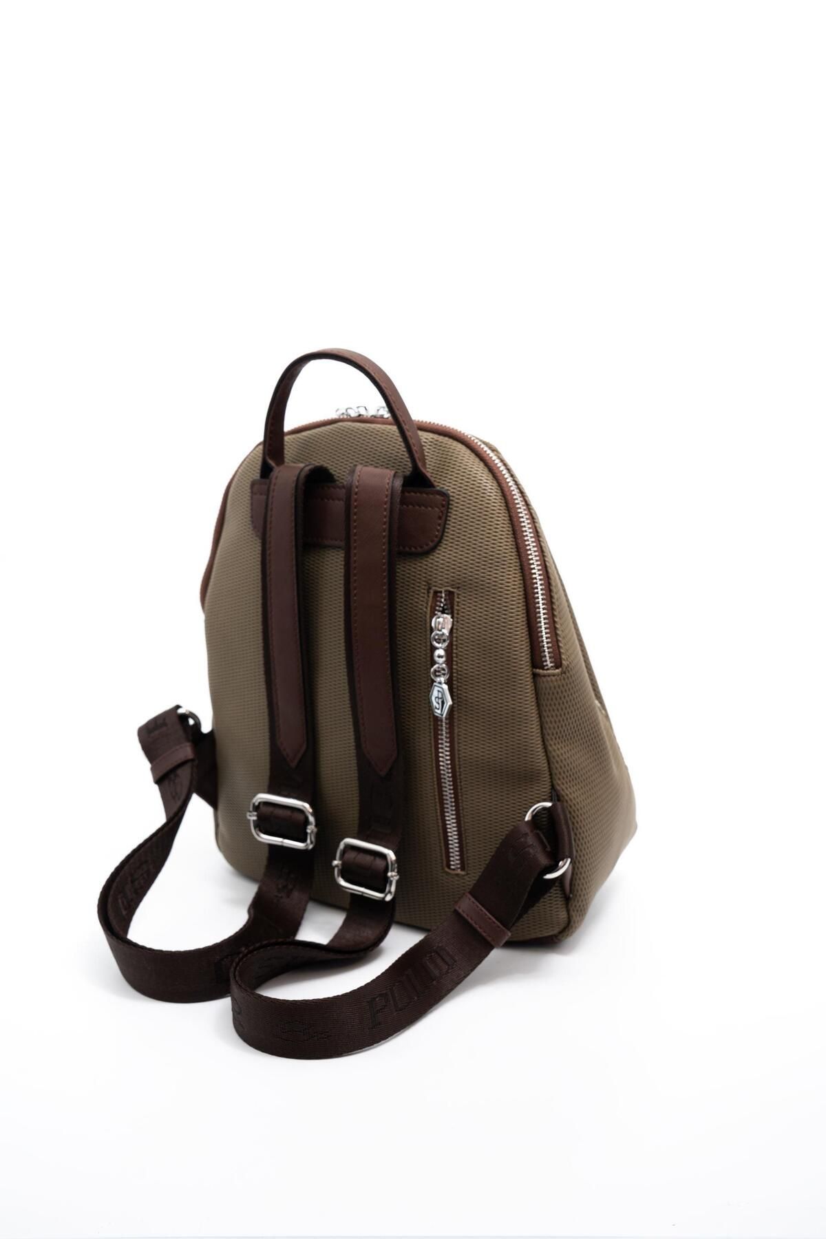 Silver Polo-Silver & Polo L.Khaki - Brown Sp1123 Women's Backpack 4