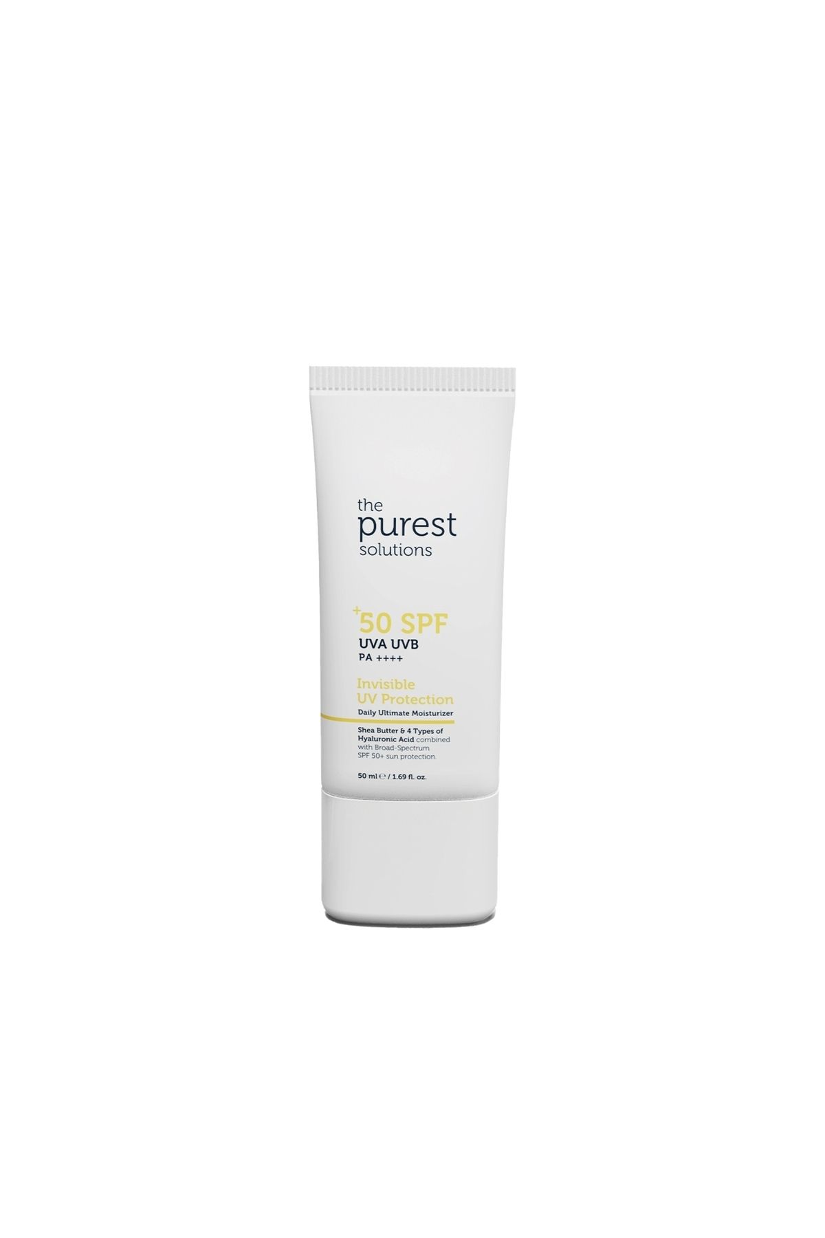 Purest Solutions Invisible UV Protection SPF 50+ Vegan Daily Intense Moisturating Sunscreen 50 ml