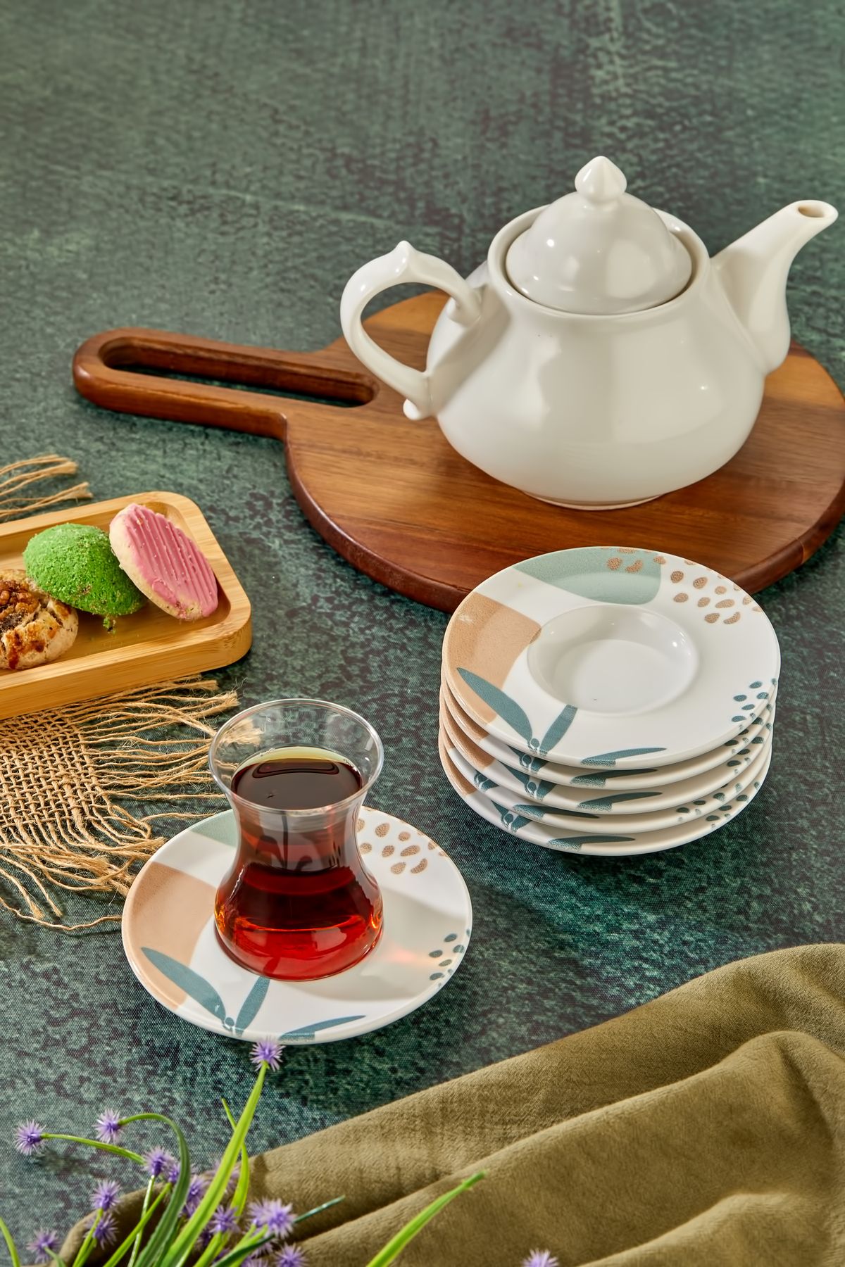 Babion-Luxury Ceramic 6-Person Tea Plate 7