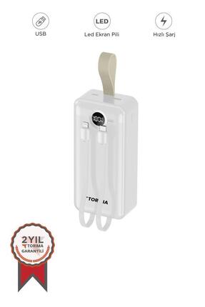 Torima TRM-1035 Beyaz 30000mAh 2 Çıkışlı Taşınabilir Hızlı Şarj Dijital Göste...