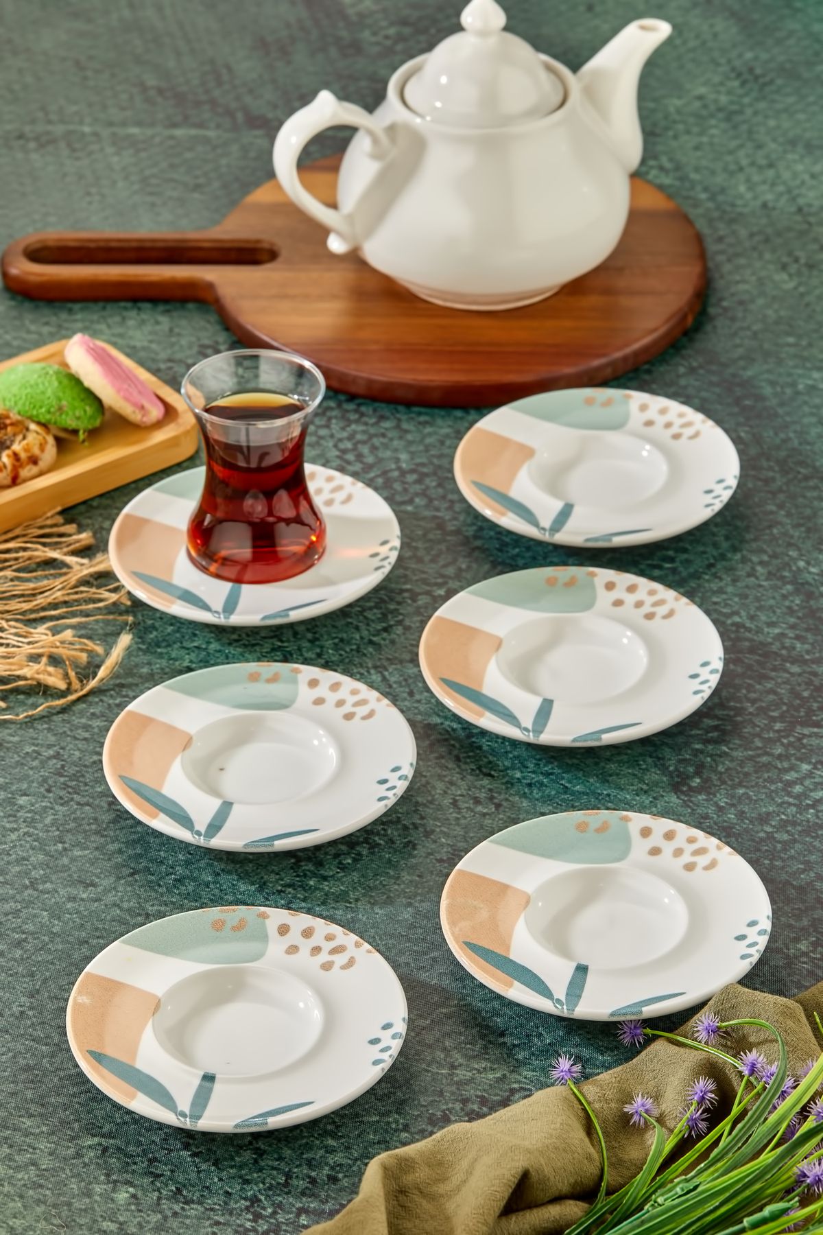 Babion-Luxury Ceramic 6-Person Tea Plate 2