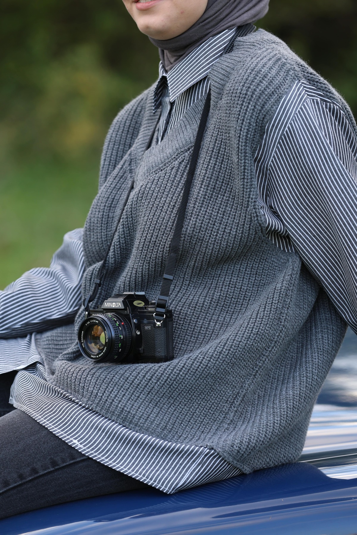 ilmek  Gömlek Garnili Triko Süveter - Görsel 3