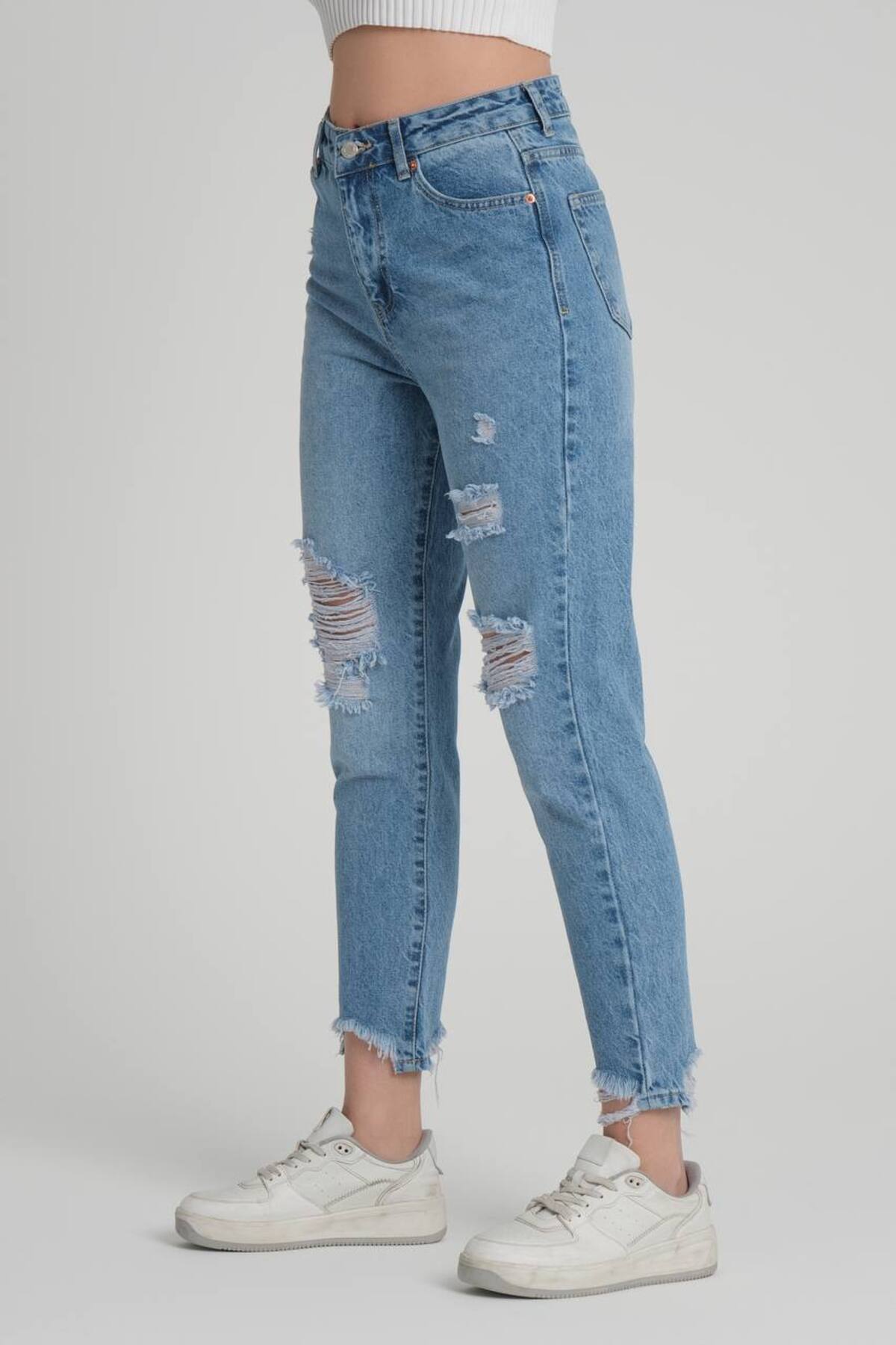 Aida Fashion  Yırtık mom jeans