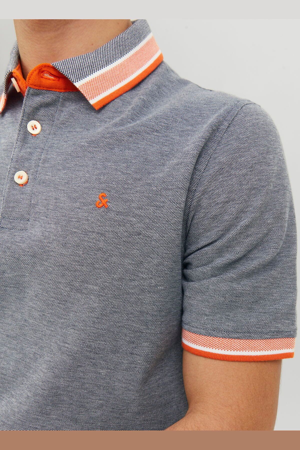 تی شرت یقه پولو آبی مردانه POLO SS یکا چوگان Jack Jones Jack & Jones