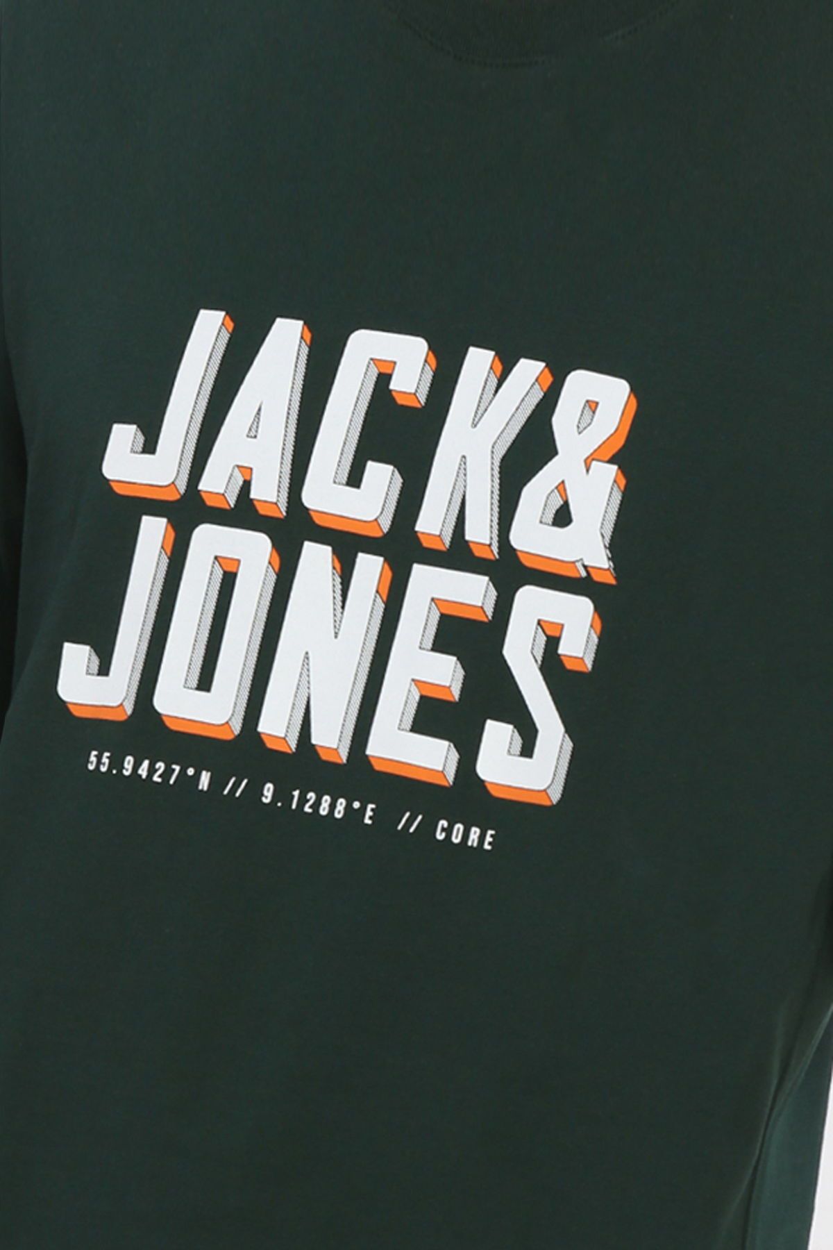 تی شرت چاپی لوگوی سینه مردانه - Grow Jack & Jones