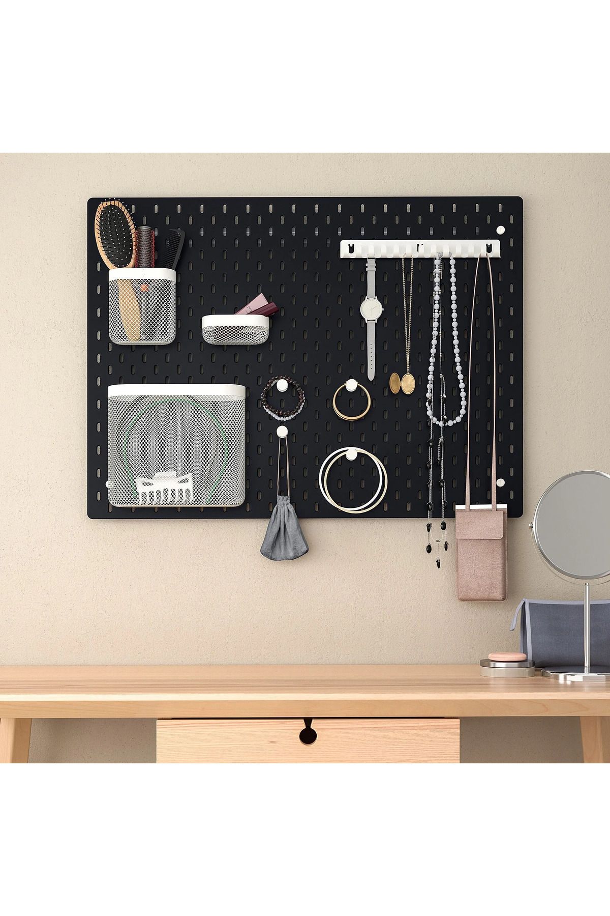 IKEA-Skadis Black 76X56 cm Multi-Purpose Board Pegboard 5