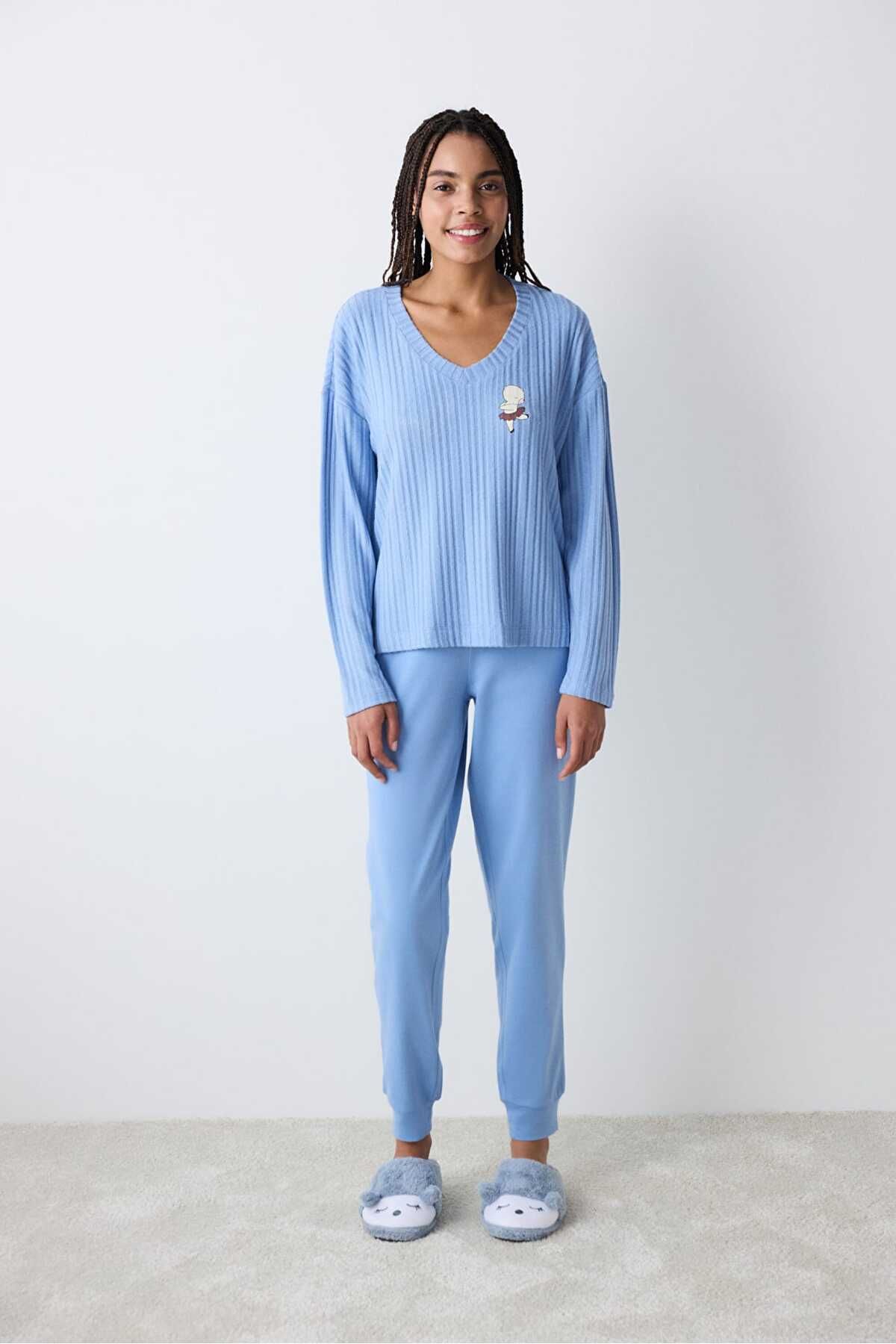 Penti-Bearlerina Blue Pants Pajama Set 1