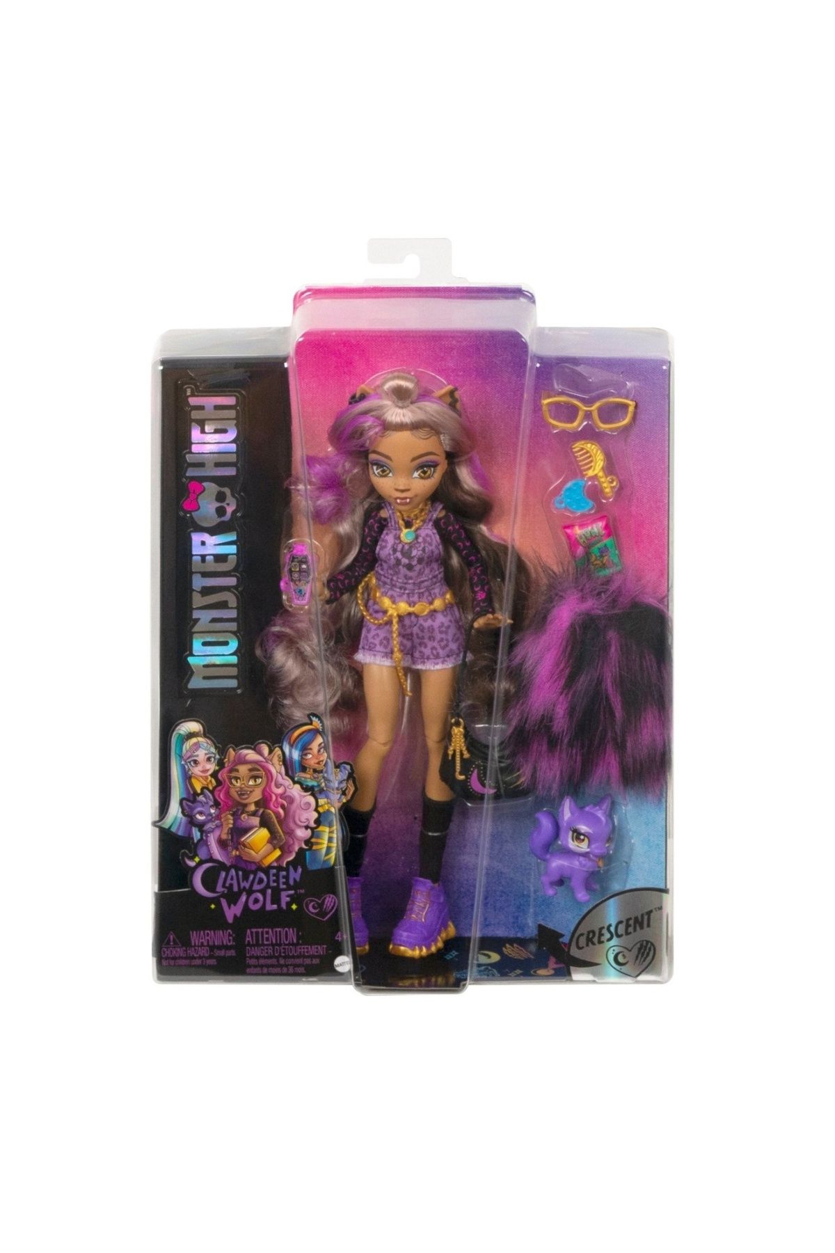 MONSTER HIGH-PAPUSA CLAWDEEN WOLF CU ANIMALUT SI ACCESORII 1