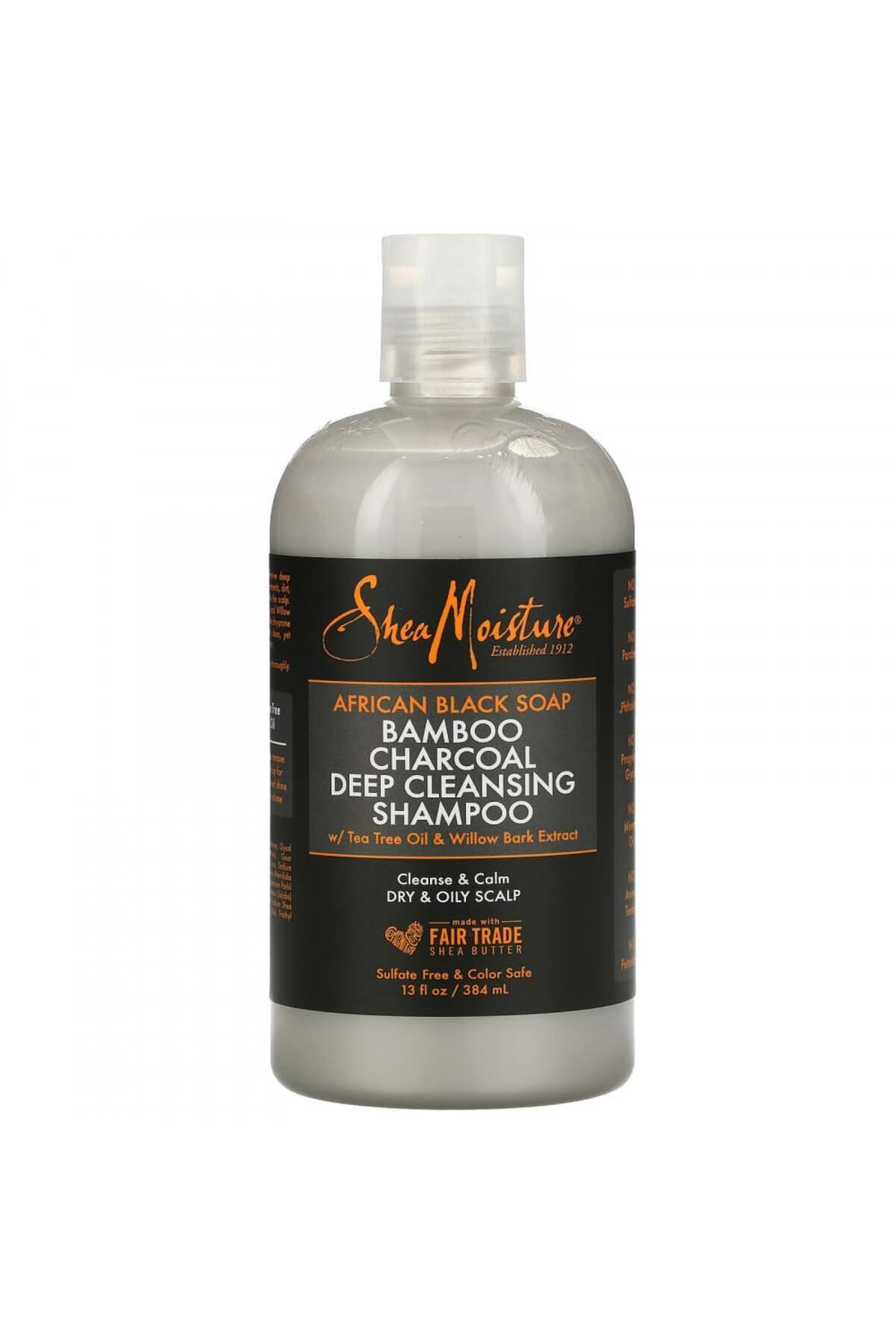Shea Moisture-African Black Soap Deep Cleansing Shampoo with Bamboo Charcoal - 384ml 1