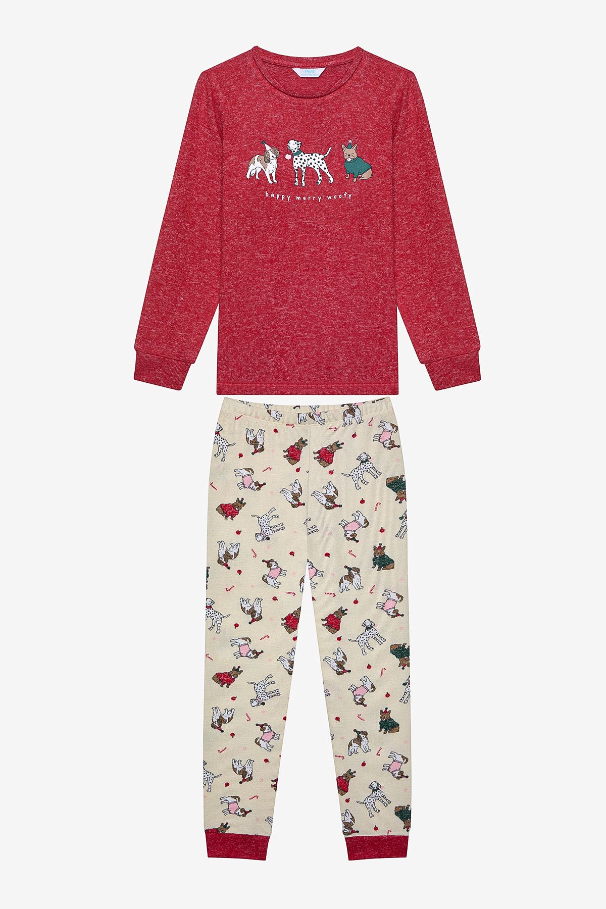 Penti-Girl's Woofy Multicolor Pajama Set 1