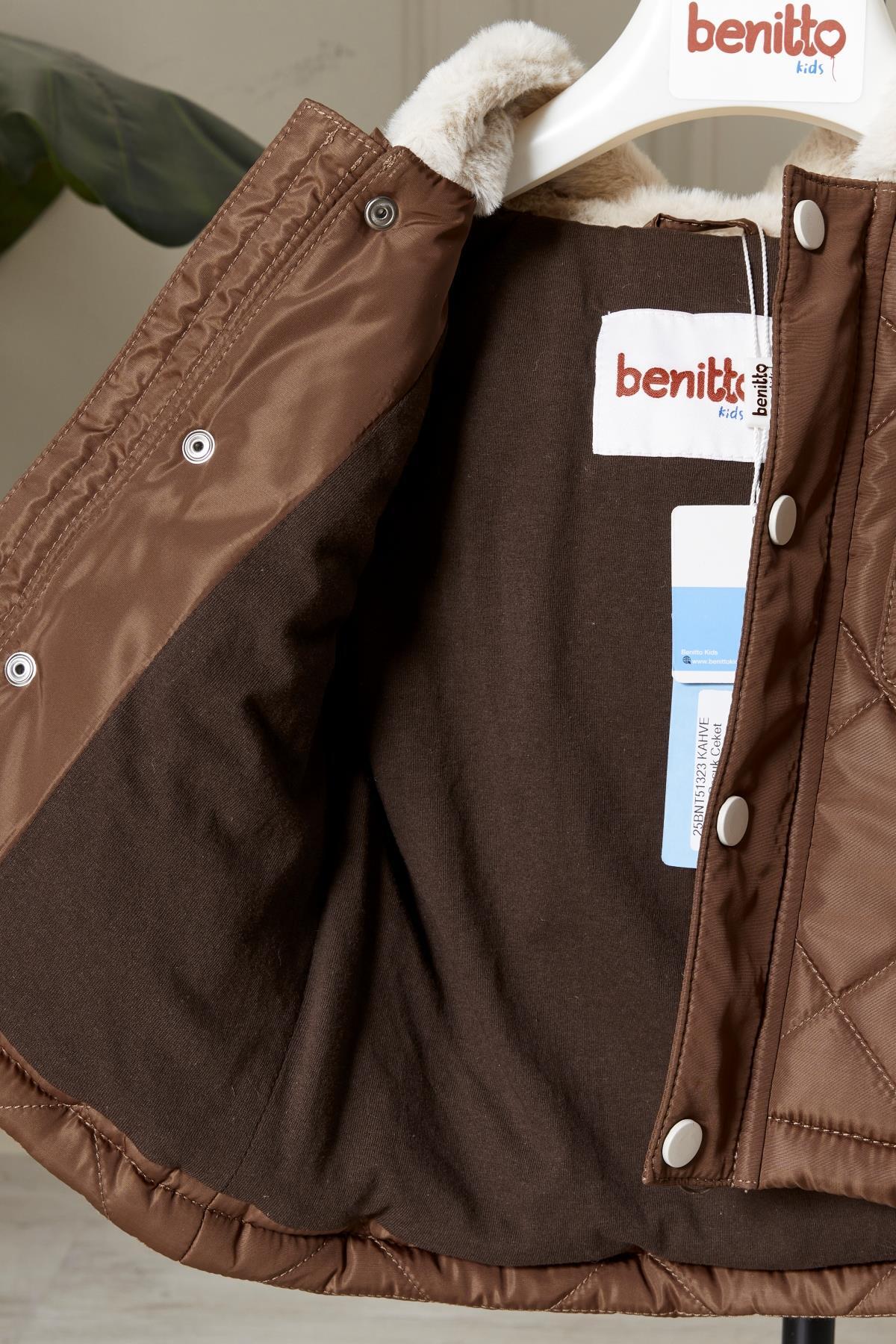 Benittokids Benittokids Erkek Bebek Çocuk Kulaklı Kapüşonlu Mont 51323 fotoğrafı 4 (önizleme)