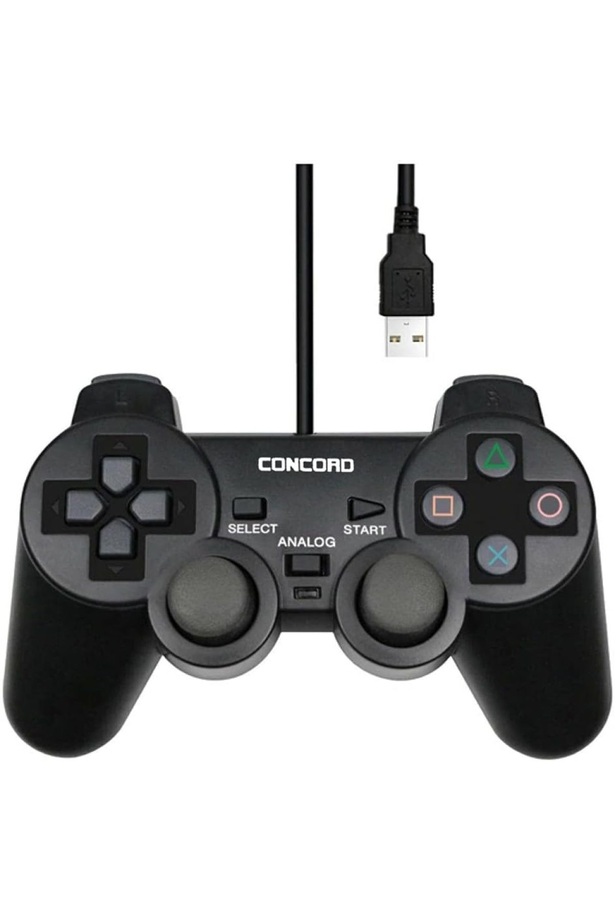 J-TECH Titreşimli Usb Kablolu Joystick Gamepad Oyun Kolu Bilgisayar Masaüstü Laptop Uyumlu