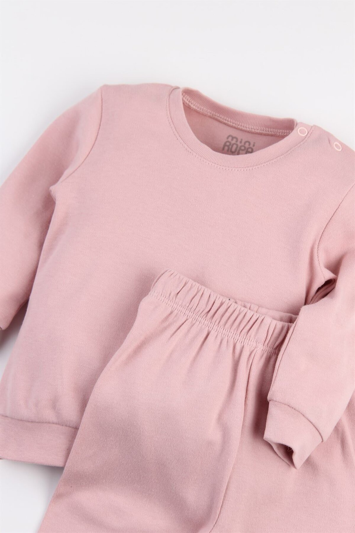 Mini Ropa Pembe Mevsimlik Kız Bebek Takımı Alt Üst Sweat Takım fotoğrafı 6 (önizleme)