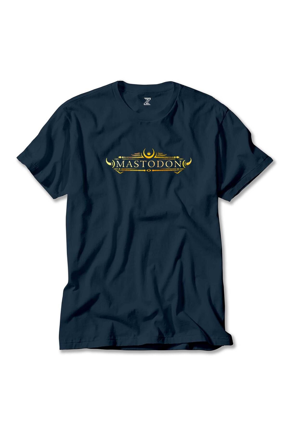 WAKHA Mastodon Logo Lacivert Tişört