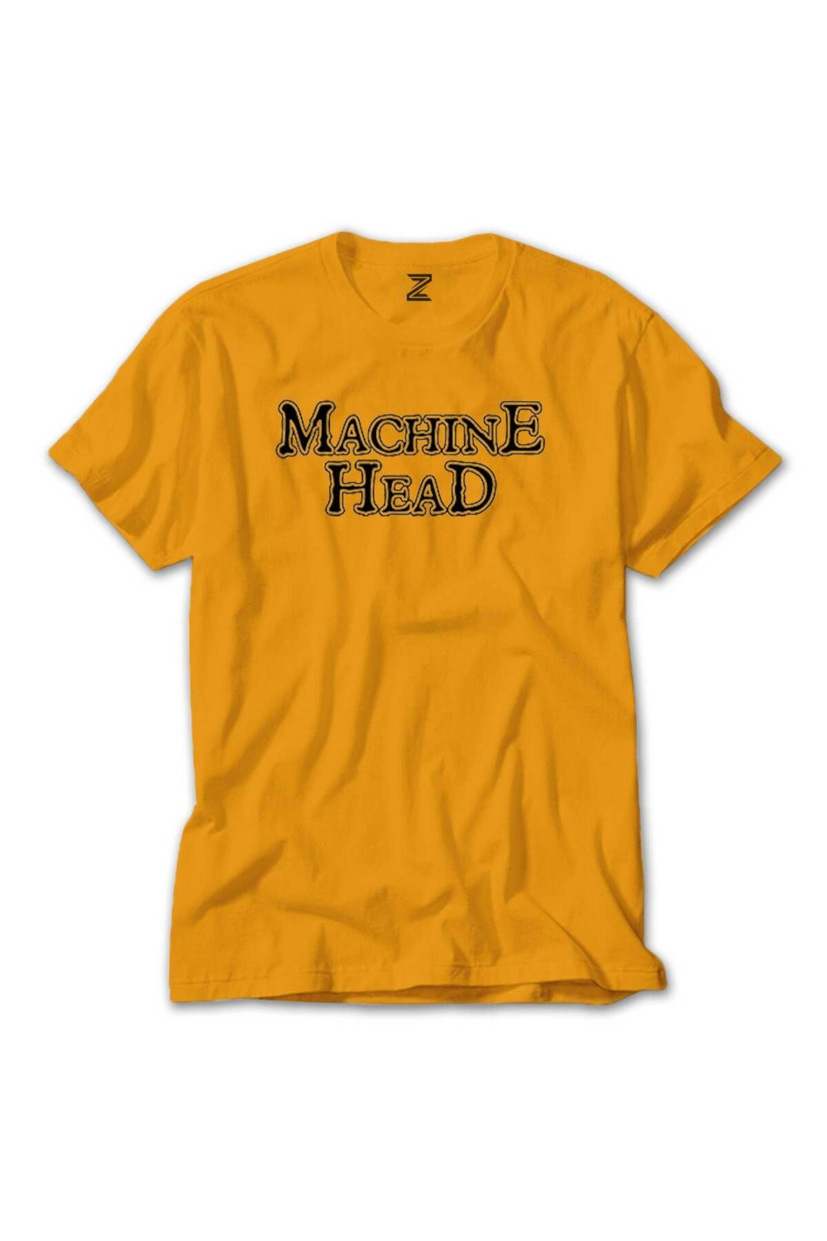 WAKHA Machine Head Text Sarı Tişört