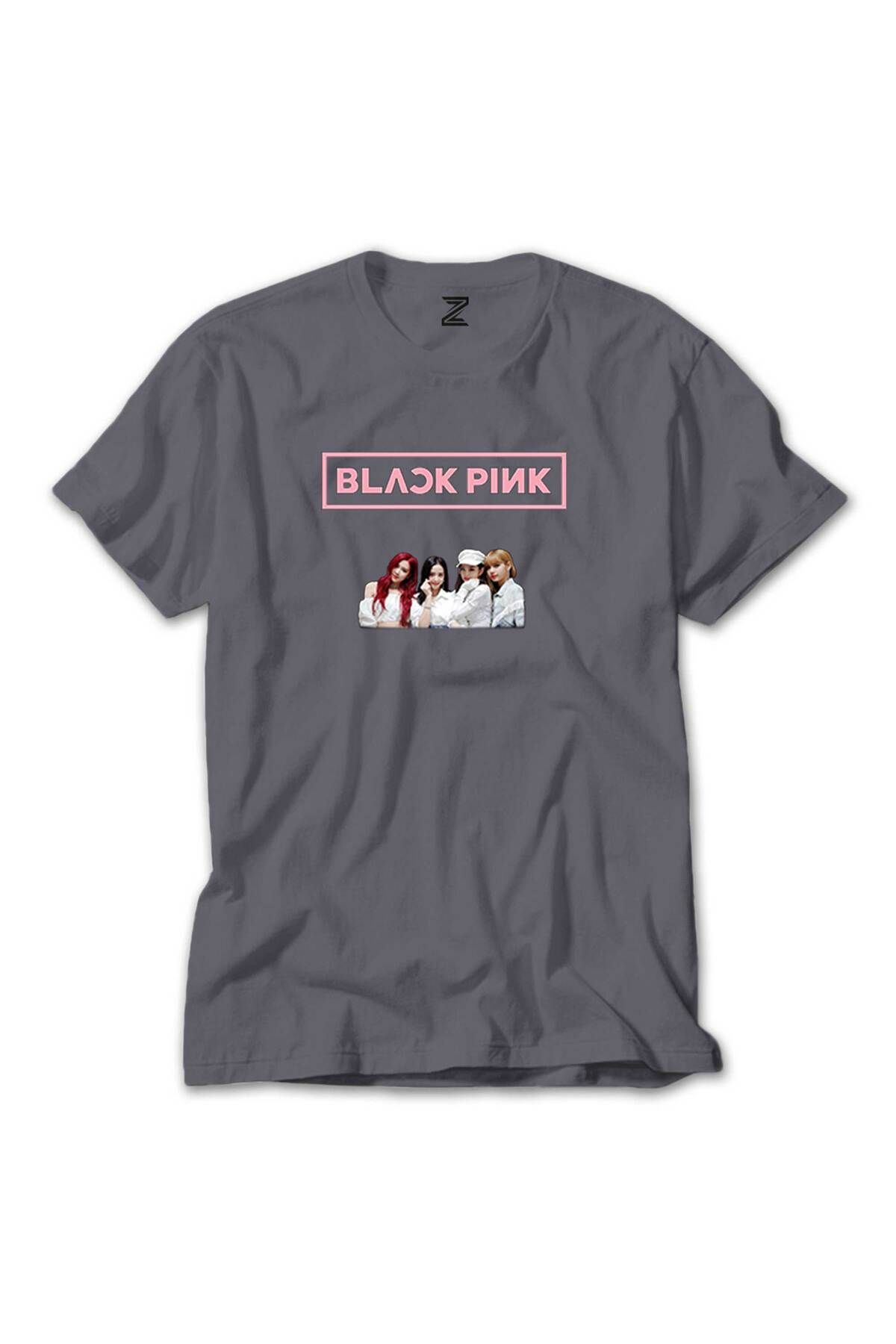 WAKHA Blackpink Face Gri Tişört