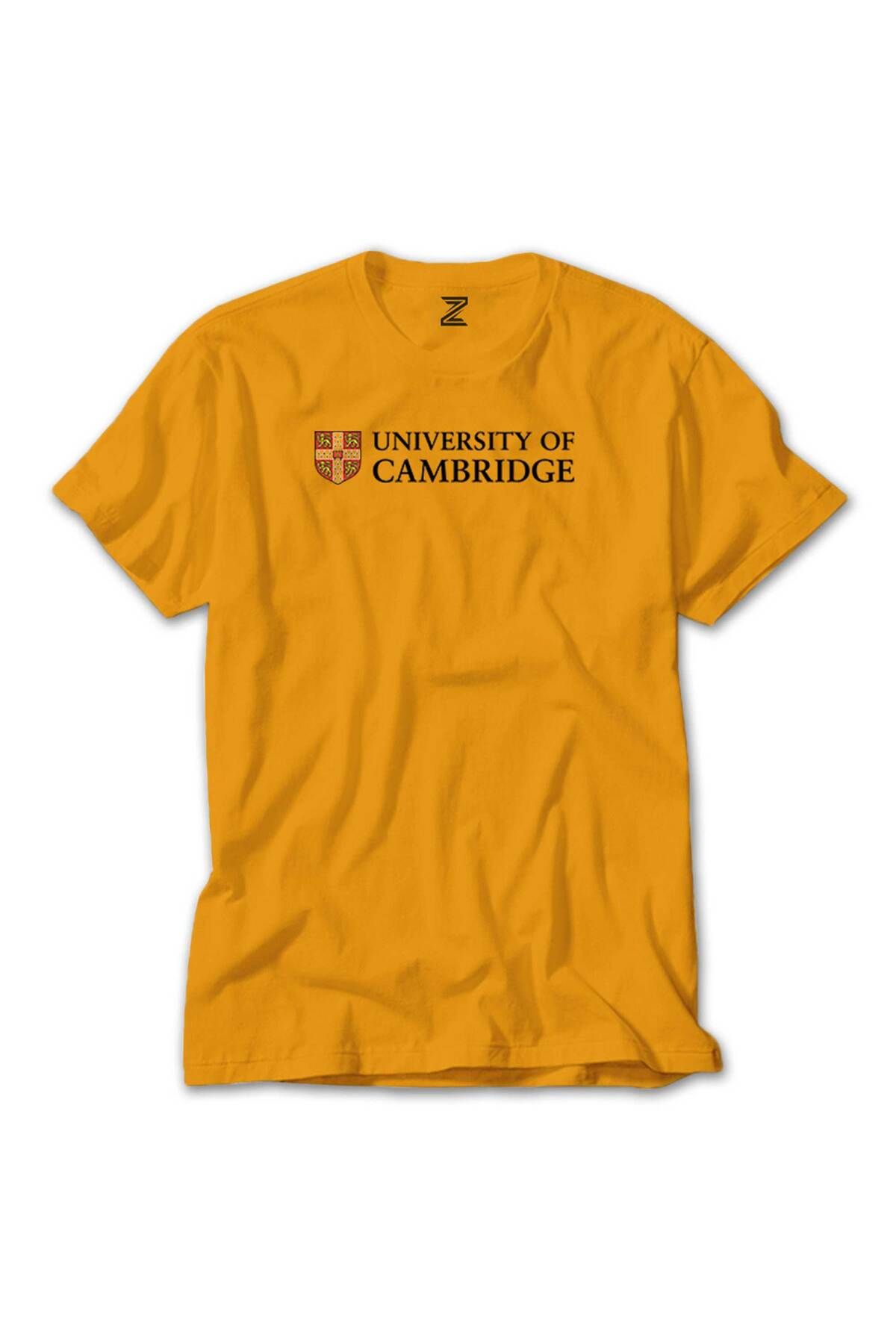 WAKHA University Of Cambridge Logo Text Sarı Tişört