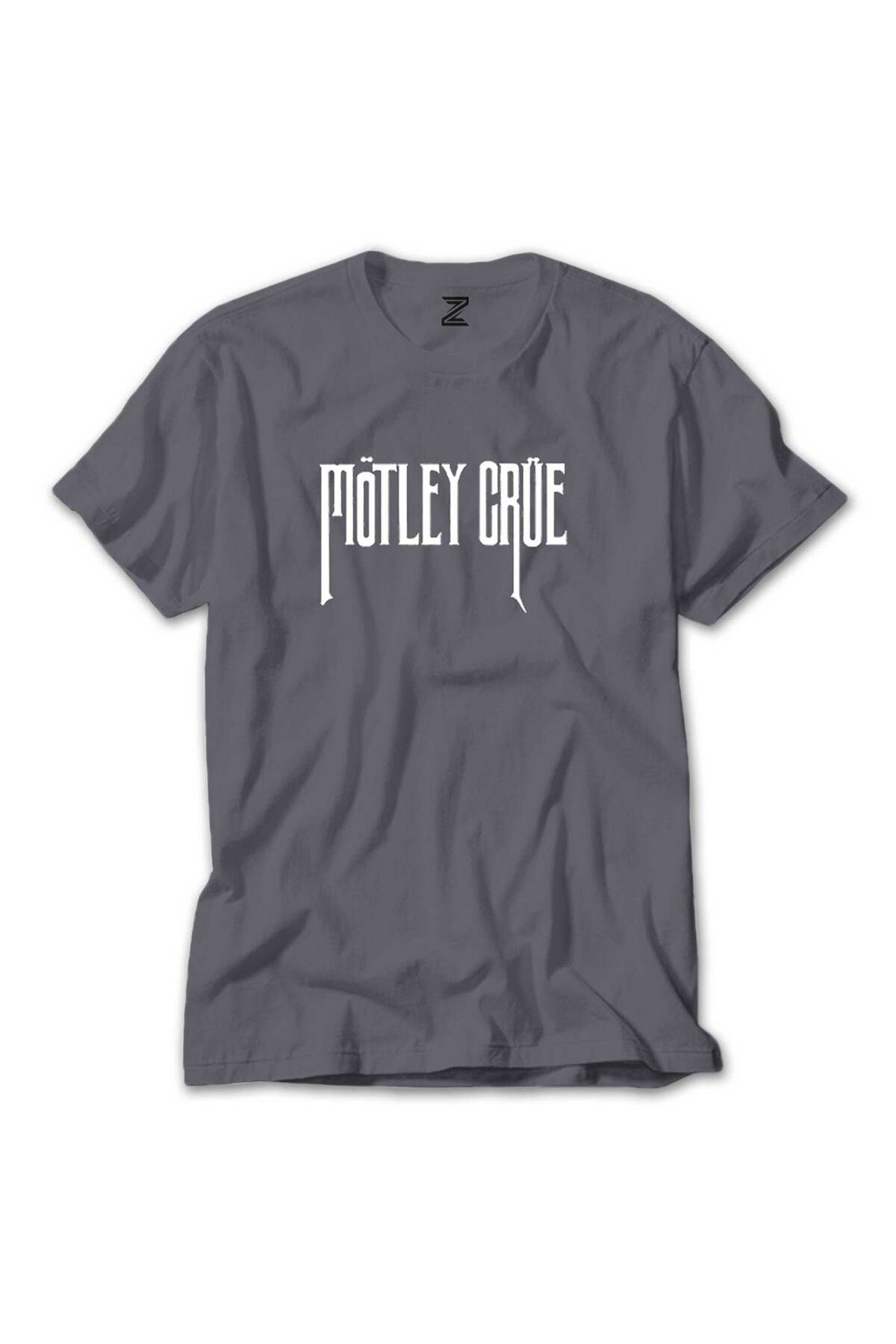 WAKHA Mötley Crüe Logo Gri Tişört
