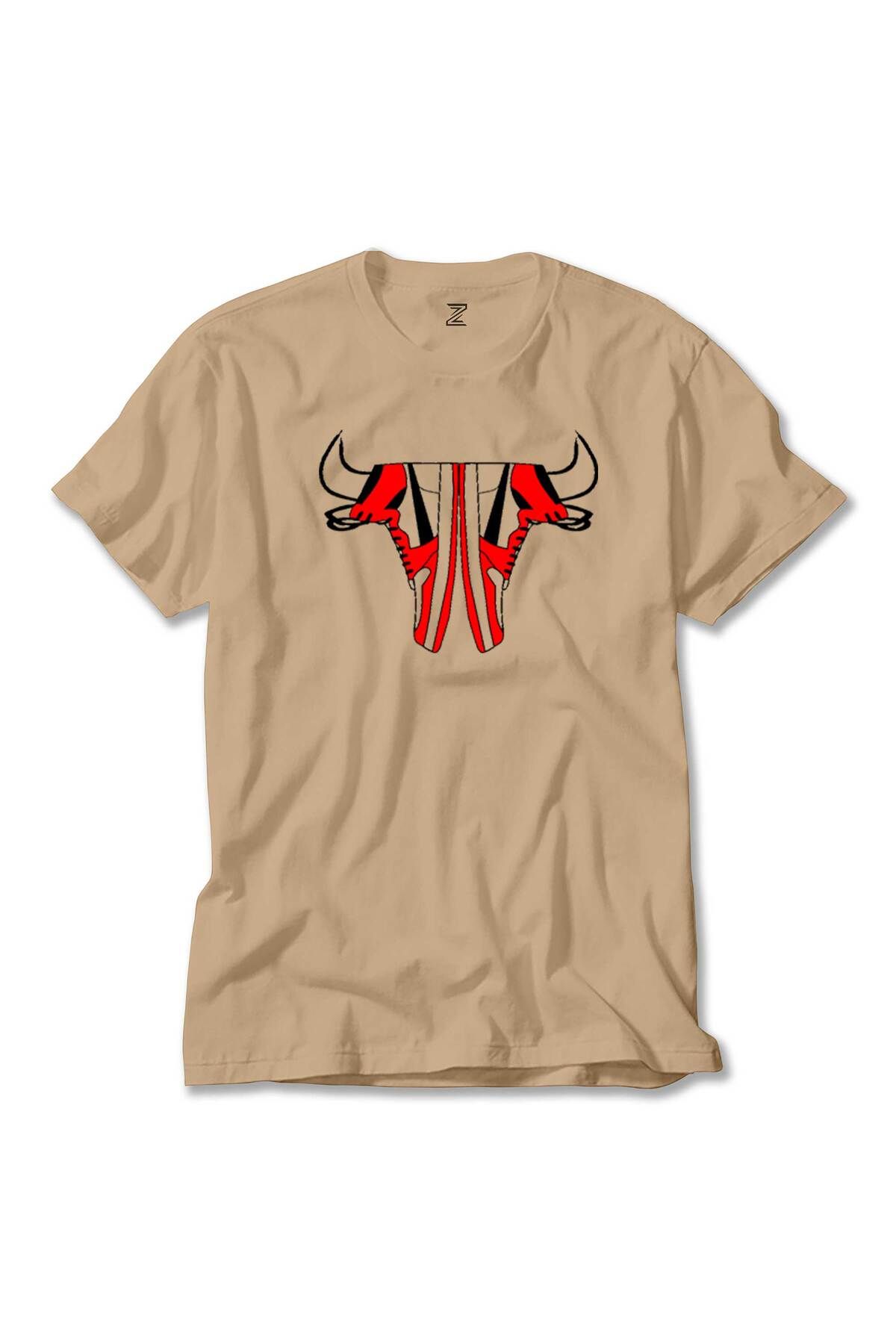 WAKHA Chicago Bulls Shoes Krem Tişört