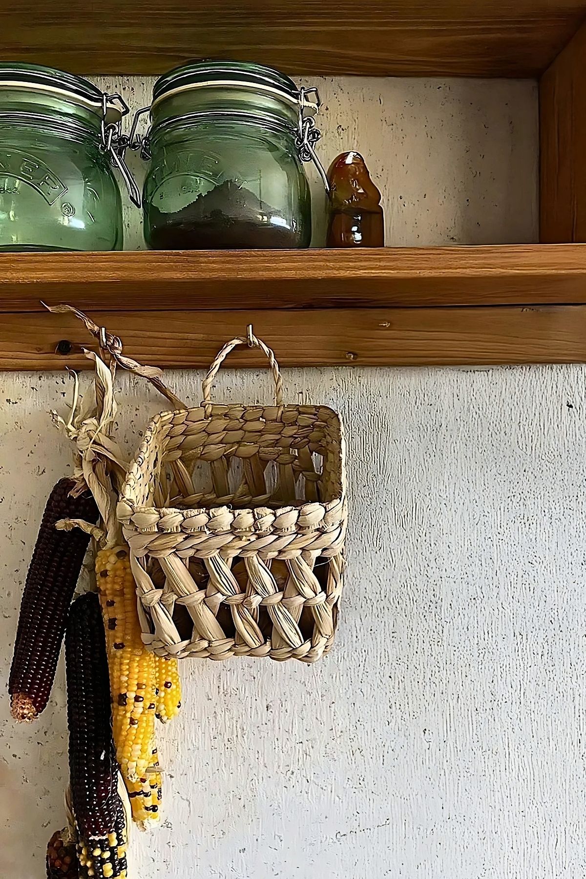 MİEN-Home Multi-Purpose Basket / Hanger Basket Decorative Wicker Basket / Wall Basket 10X10Cm 3