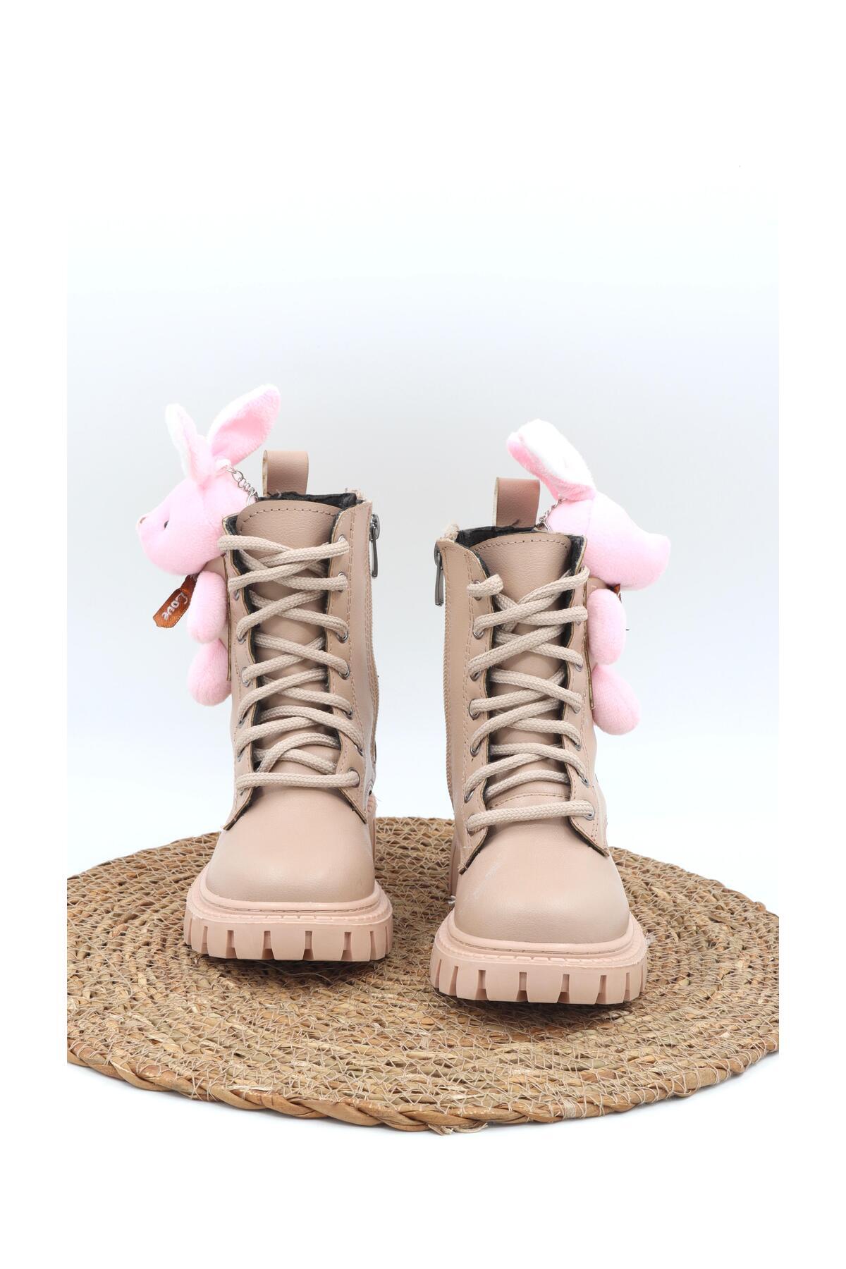 Moda Lime-Καθημερινή ορθοπεδική σόλα Teddy Bear Boots Παιδικές χειμερινές μπότες για κορίτσια Παιδικά παπούτσια Παιδικά χειμωνιάτικα ροζ μπότες κουνελιού 2
