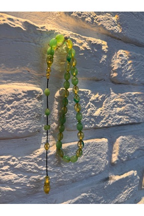 ARURTAKI Erkek Hediyelik 33'lük  Çift Renkli Sistemli Sıkma Kehribar Tesbih