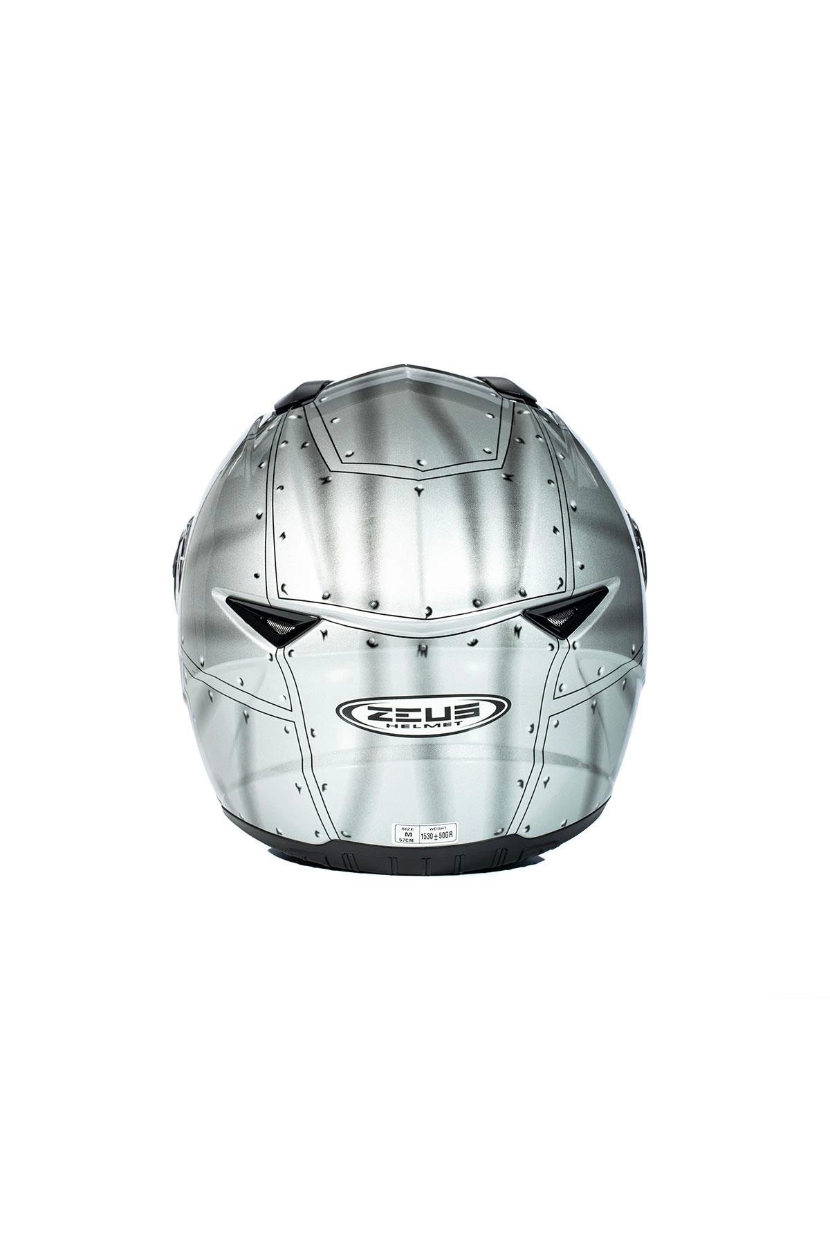 ZEUS Kask ZS-811A AL-38 Slv Black Kapalı - Fiyatı, Yorumları
