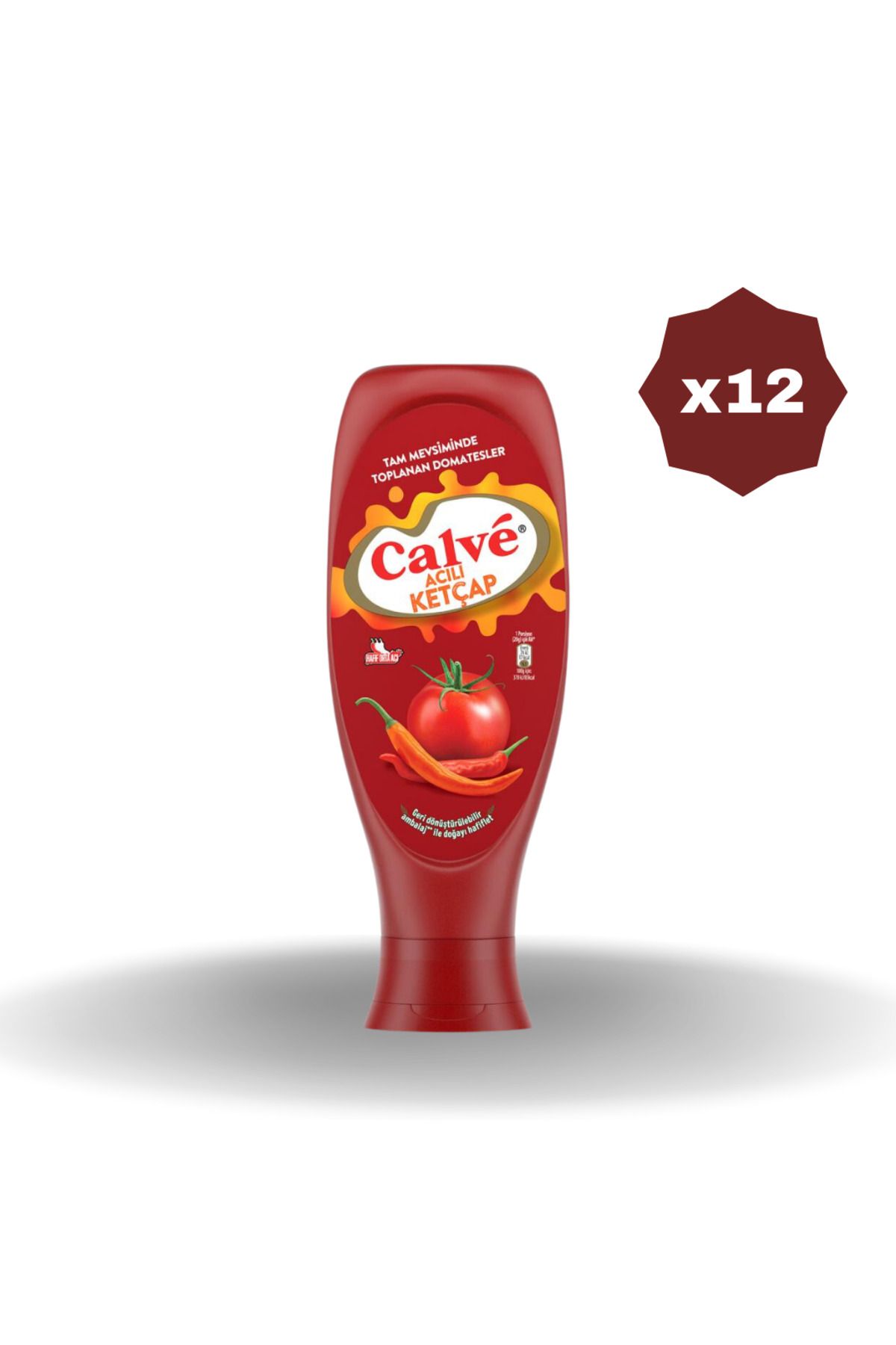 Calve ACILI KETÇAP 600 GR - (12 ADET)