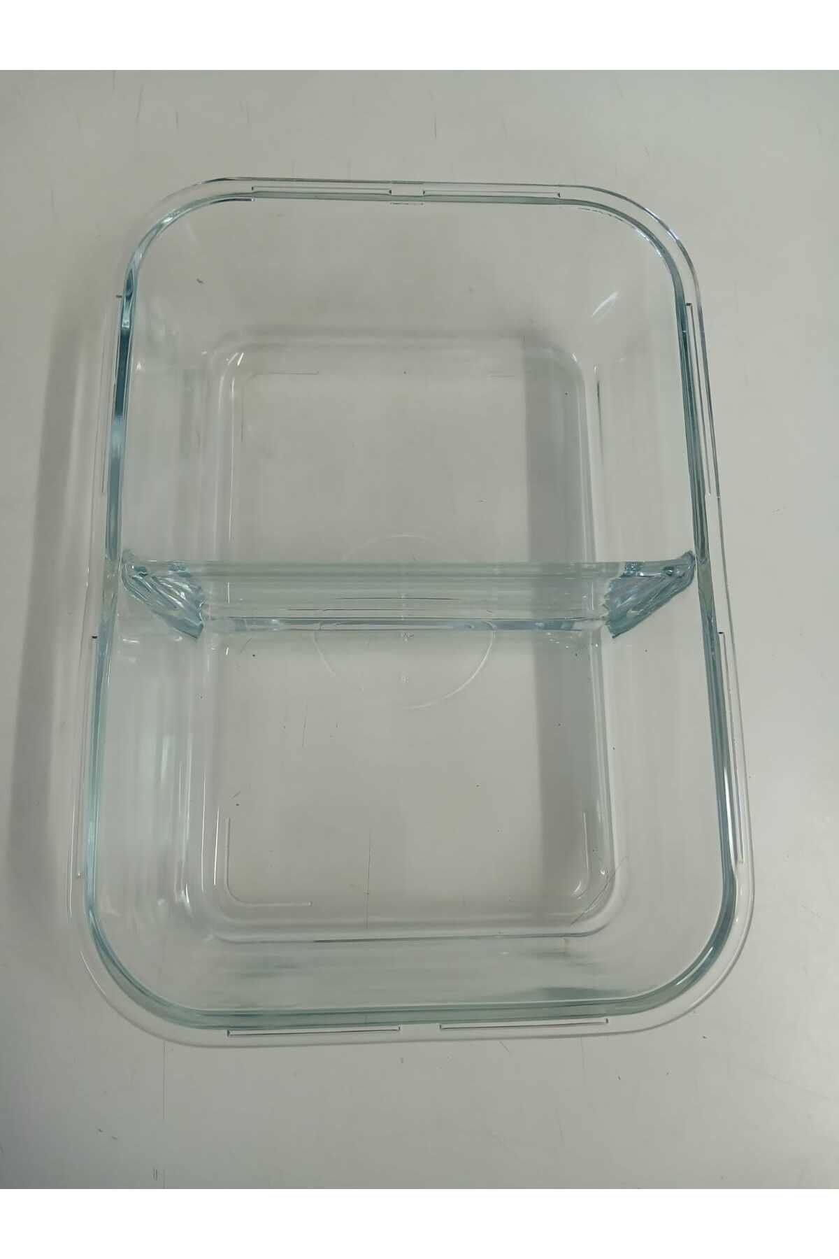 Mask-Fresco Glass Compartment Interlocking Rectangular Storage Container 1 Piece 1700Cc White Lid La V 4