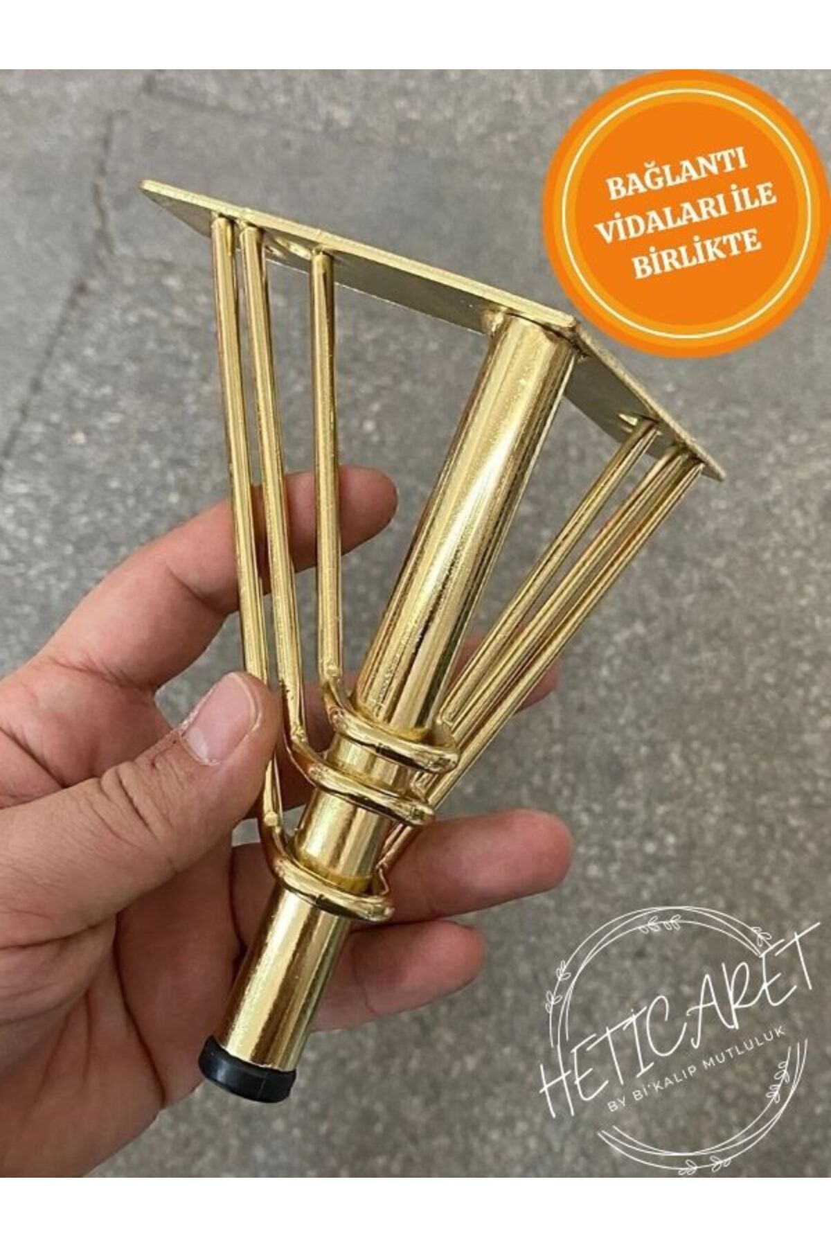 HETicaret Adg Metal Gold Demir Koltuk Kanepe Ayağı 15cm