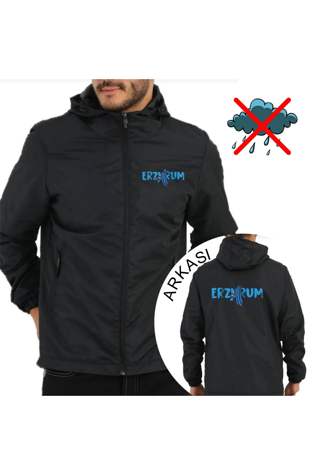 ERZURUM YAĞMURLUK RÜZGARLIK ERZY1 — مشکی Erzurumyağmurlukerz1