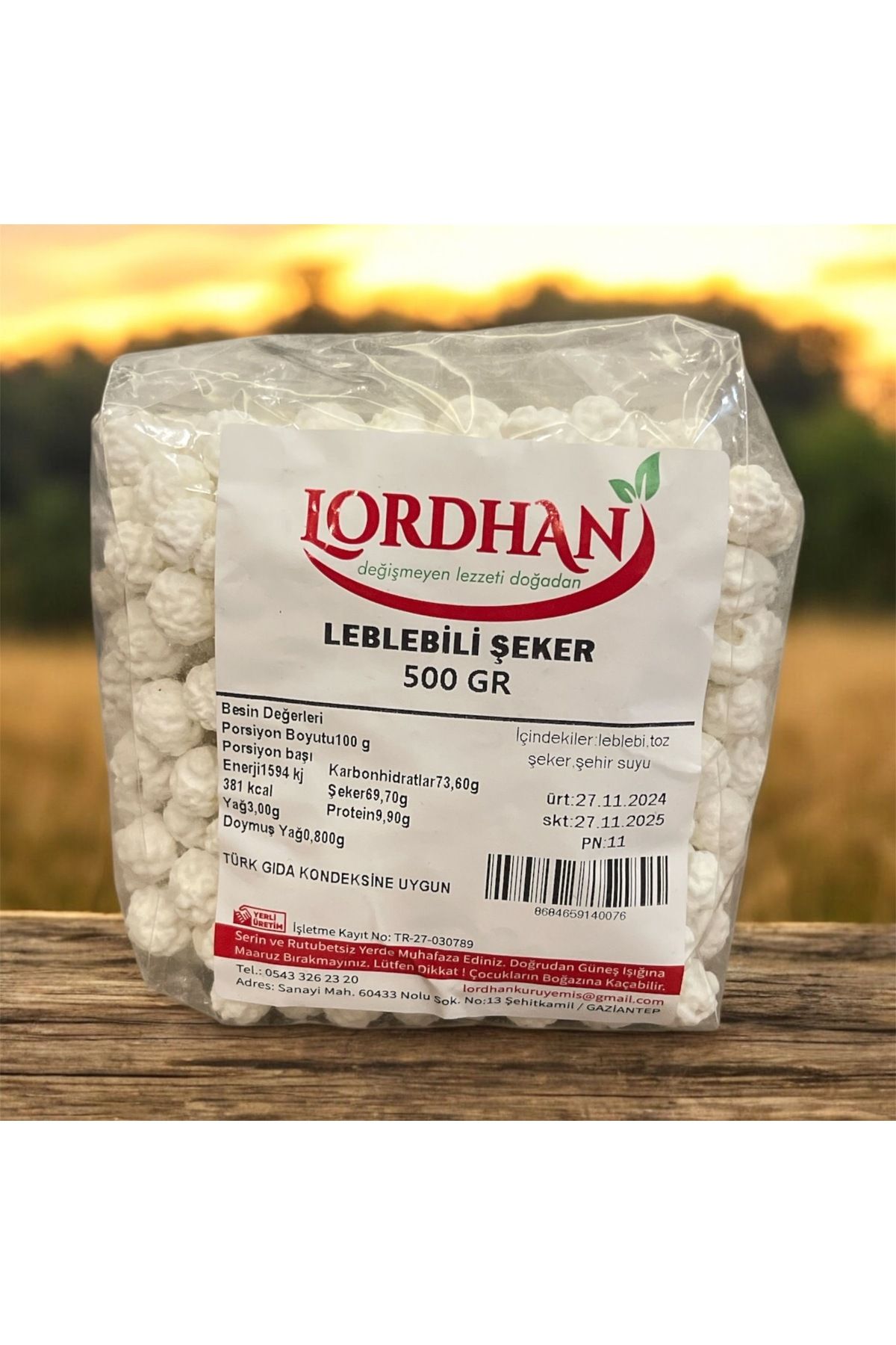 Lordhan 1. Kalite Leblebili Şeker 500 Gr.