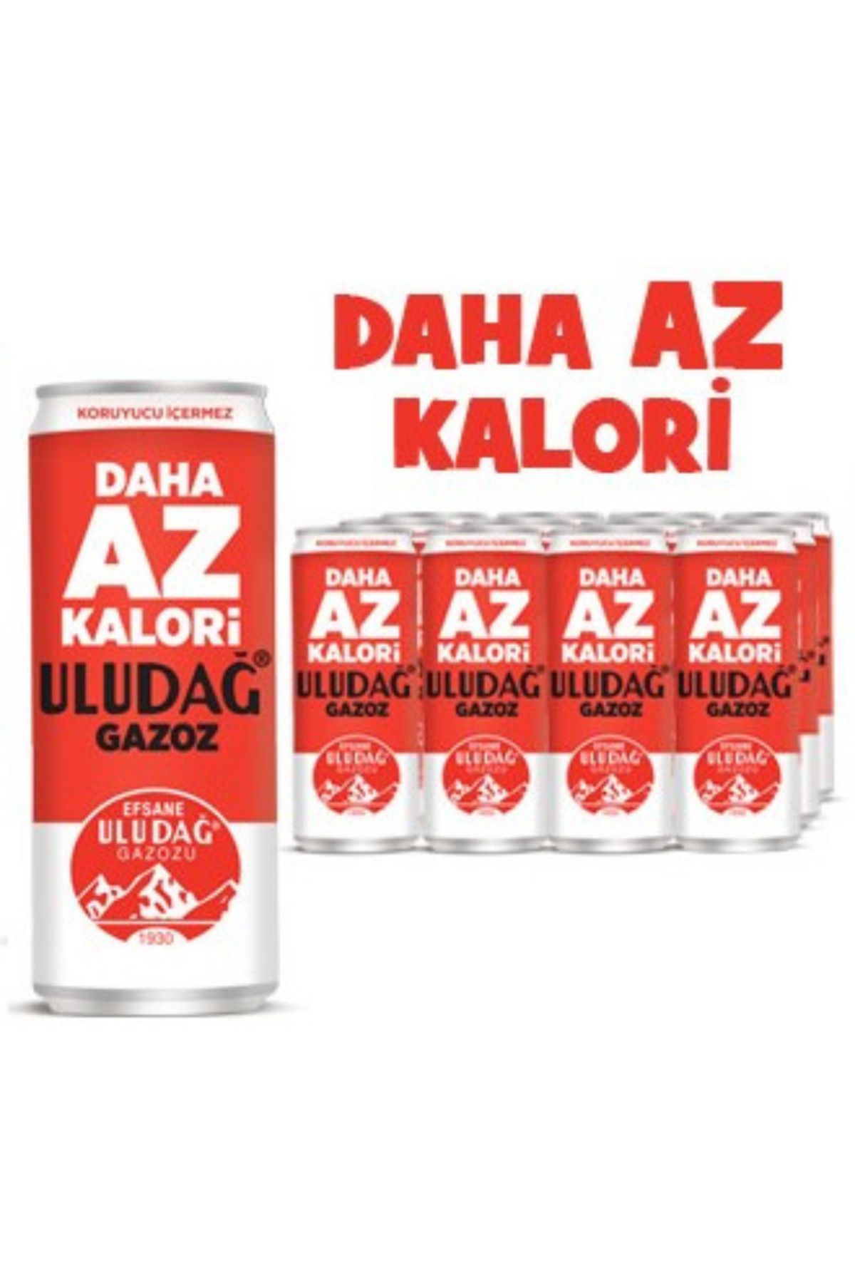 Uludağ DAHA AZ KALORİ Efsane Uludağ Gazozu Kutu 330 ml 12?l,