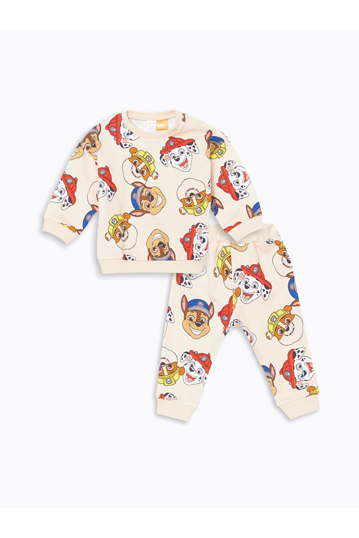 LC Waikiki-Lcw Baby - Paw Patrol Print Sweatshirt and Sweatpants for Baby Boy Set of 2 1