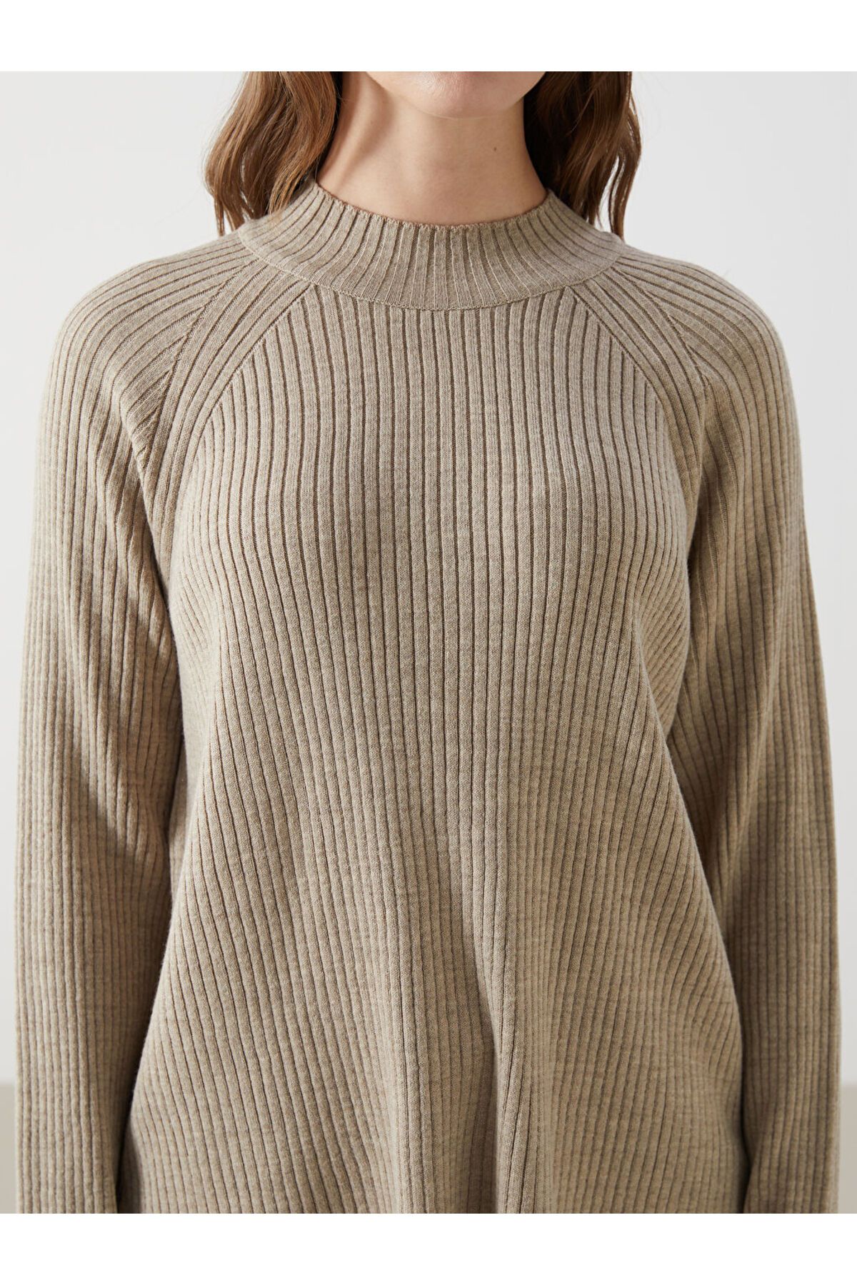 LC Waikiki-Lcw Comfort Half Turtleneck Oversize Women's Knitwear Sweater 3