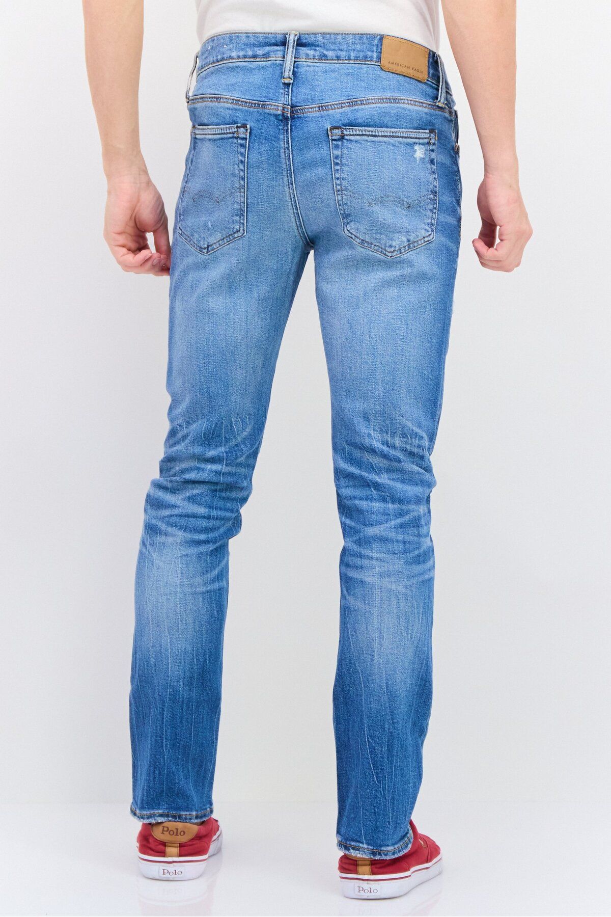AMERICAN EAGLE-Men Regular Fit Ripped Denim Jeans, Blue 3