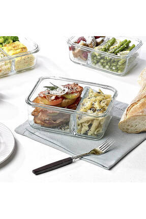 TREND Glasslock Dikdörtgen 2'li Cam Saklama Kabı 670 ml