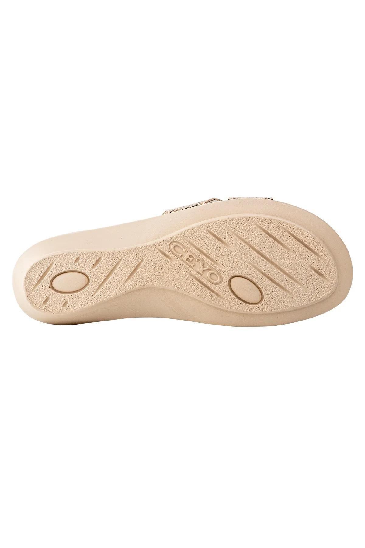 Ceyo-9827-8 Papuci de damă - Bej 3