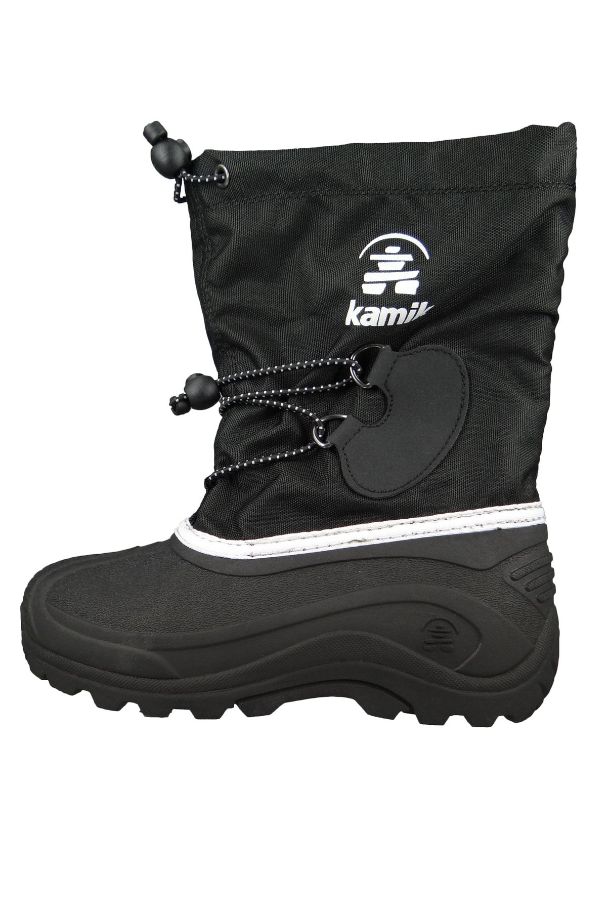 Kamik-Kinder Stiefel Winterschuhe Southpole4 NK4727 Schwarz Black/White mit PIONEER Laufsohle 4