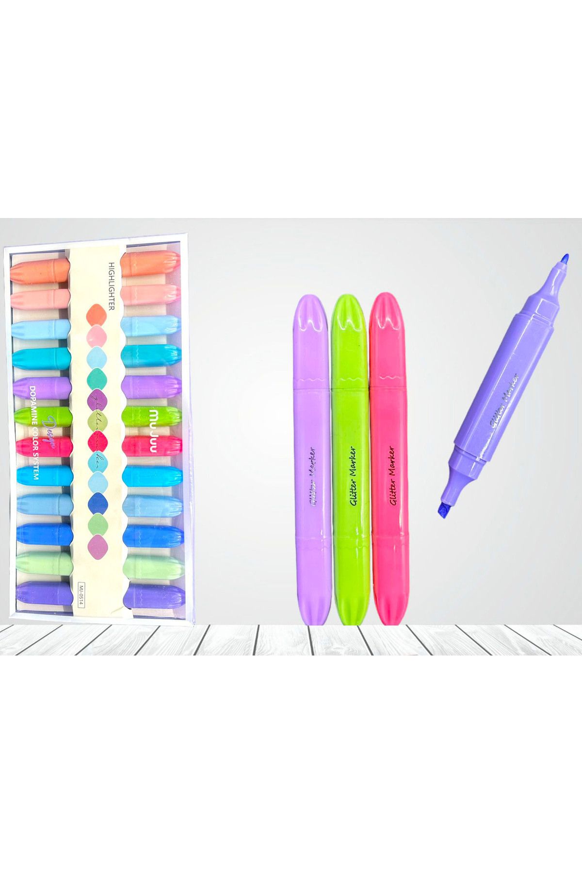 Modellino-Mujuu Mj-0514 Double Ended Monet Highlighter with Doppamine Color System 4