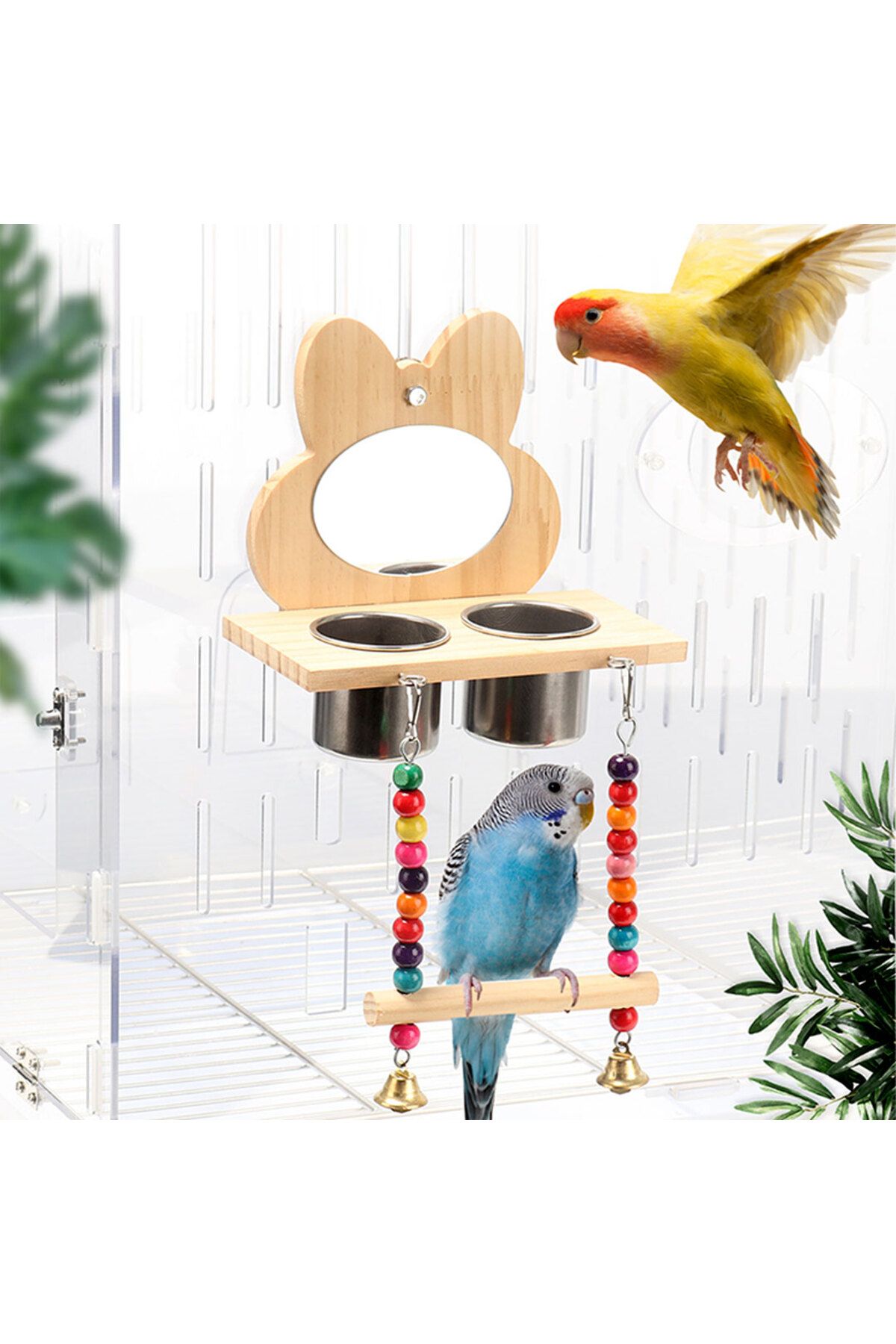 Generic-Birds mirror stand and play toy 1