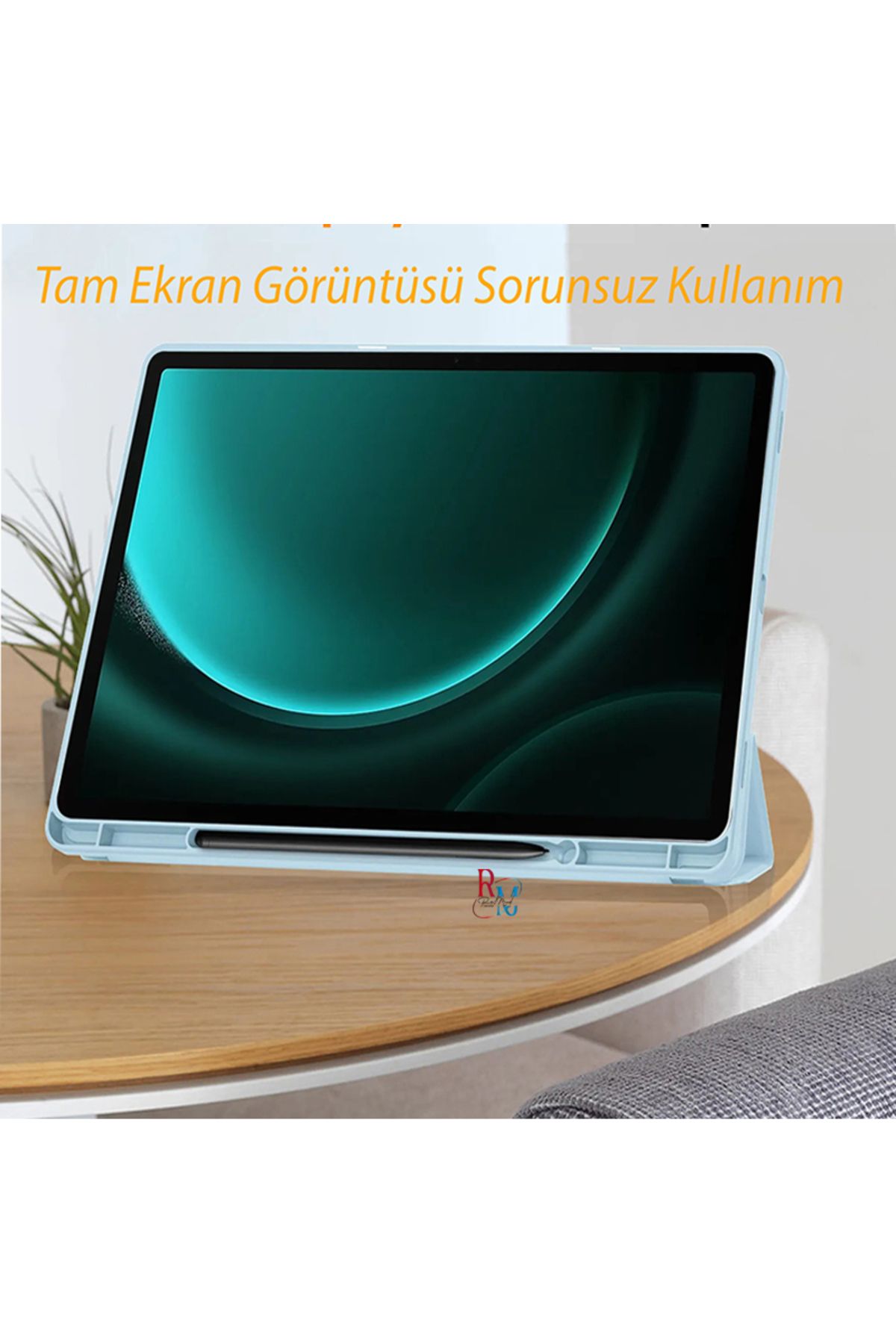 redmud teknoloji-Samsung Galaxy Tab S9 Fe Plus / S10 Plus Compatible Tablet Case with Pen Compartment Smart Case with Sleep Mode 6