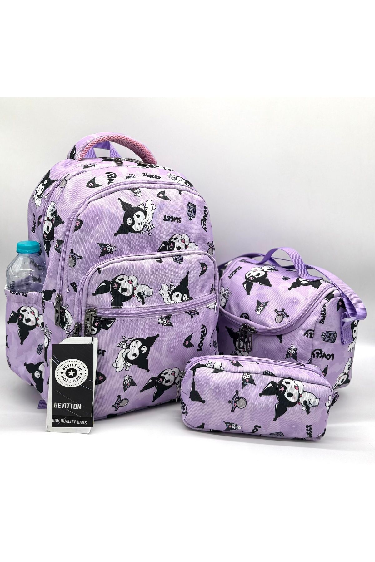 Bevitton-Primary School Bag - Set of 3, Character Pattern, Girl Child Lilac 1